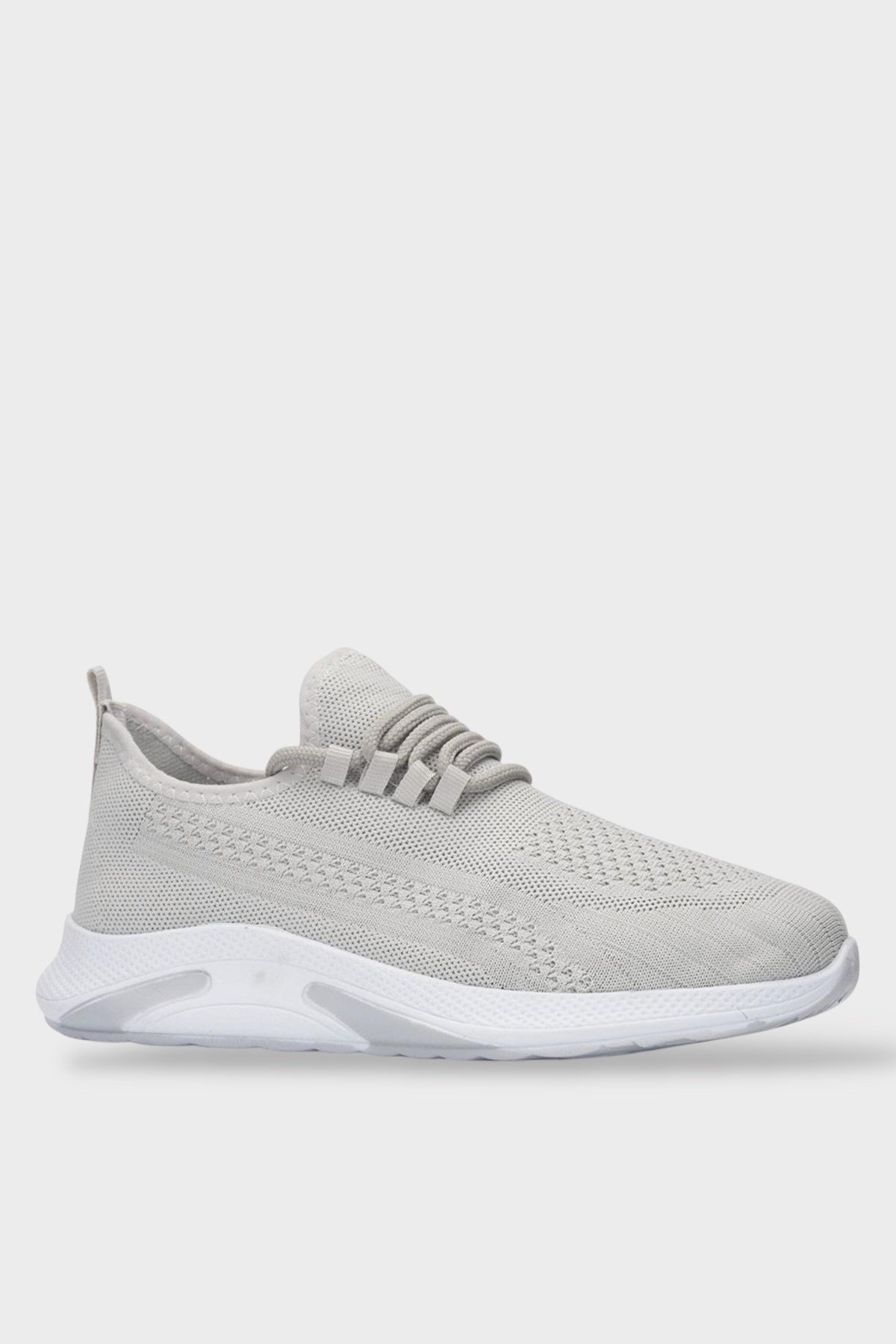 Unisex Yazlık Triko Spor Ayakkabı GRİ - BEYAZ