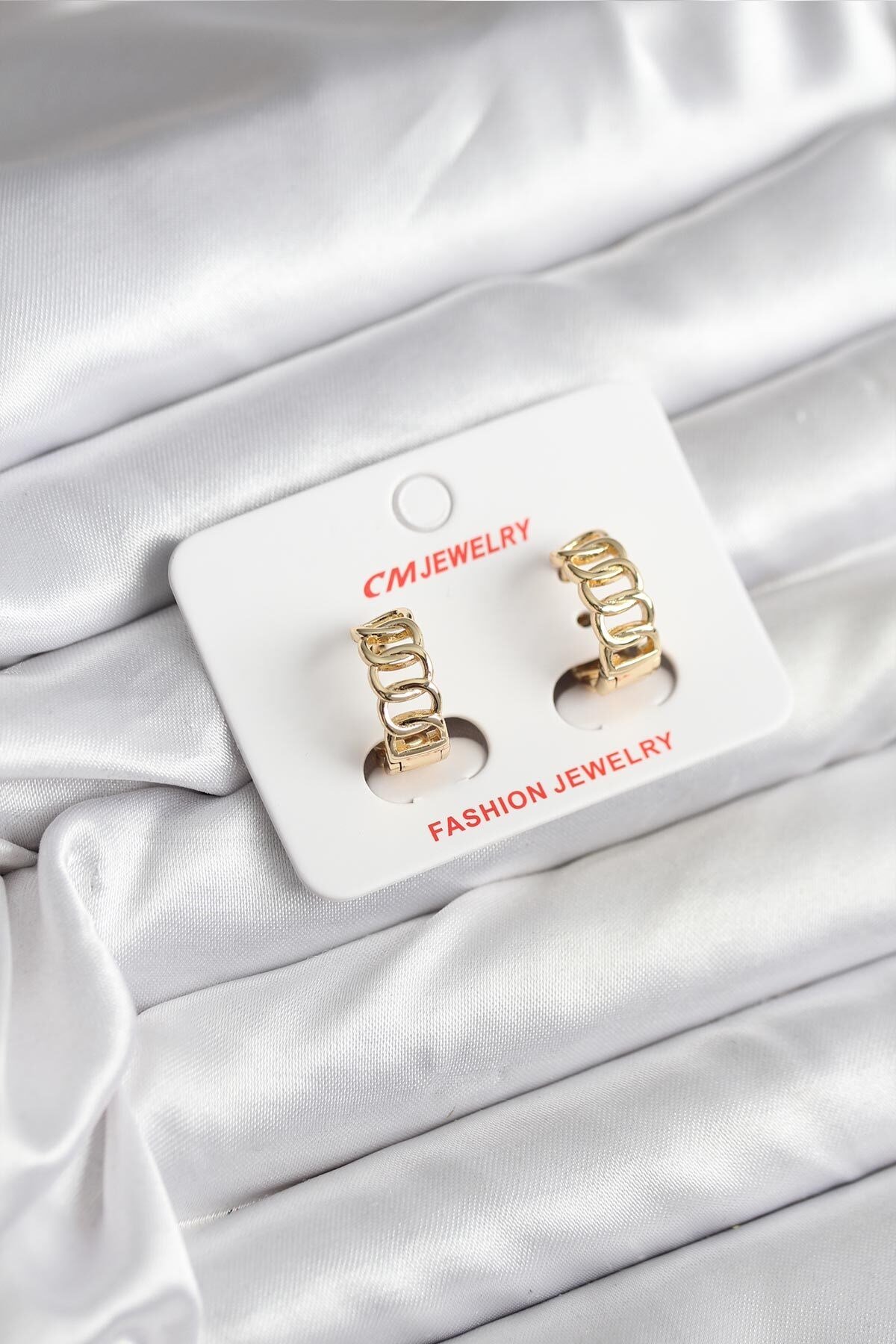14K Gold Renk Kaplama Samanyolu Model CM Kadın Küpe