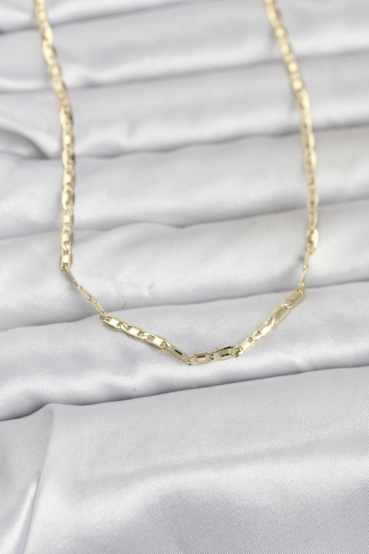 CM 14K Gold Renk Gemici Zincir Model 60 cm Kadın Kolye
