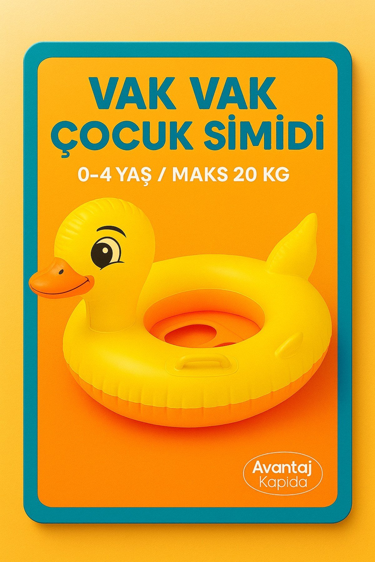 Çocuk 3-6 Yaş Şişme Yüzme Simidi Tutma Yerli – 20 KG’a Kadar Deniz Plaj Oyuncağı