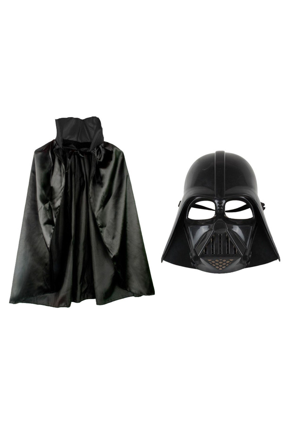 Çocuk Boy Yıldız Savaşları Star Wars Darth Vader Maskesi ve 90 cm Pelerin Seti Siyah