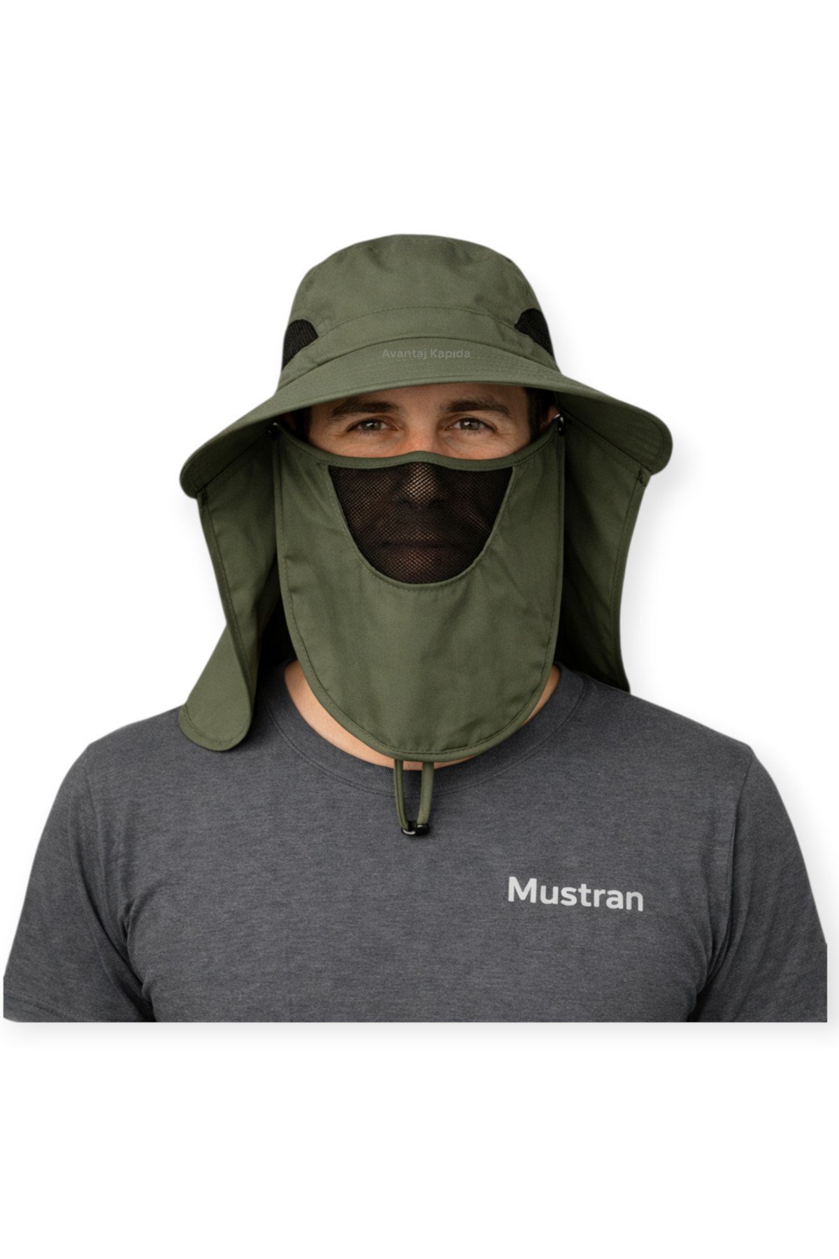 Güneş Korumalı Sök Tak Maskeli Unisex Enseli Şapka Sinek Koruyucu Tarla Balıkçı Kamp Outdoor Plaj