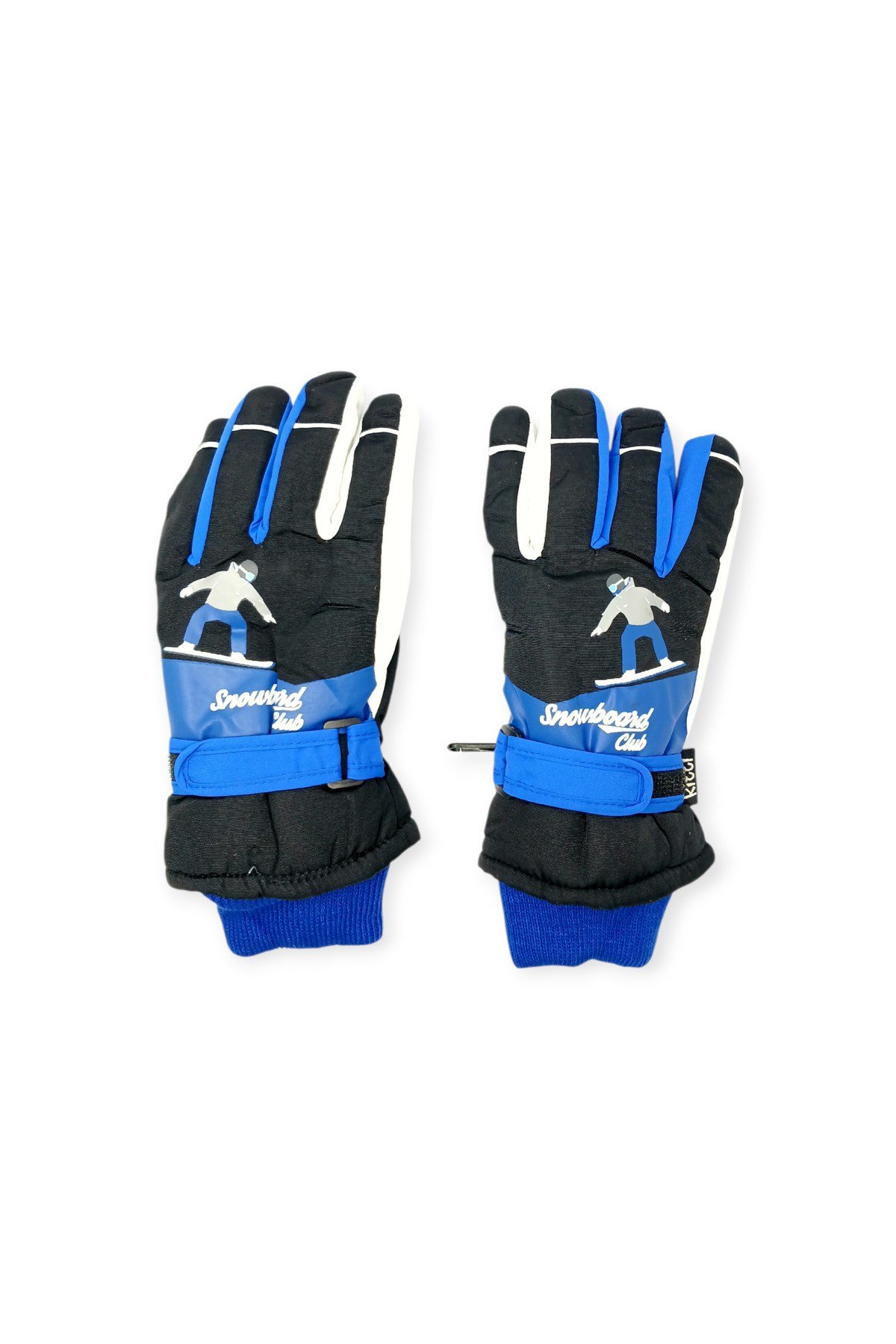 Kitti 7-12 Yaş Reflektörlü Unisex Çocuk Kayak Eldiveni Su Geçirmez Polarlı Junior Kar Eldiveni