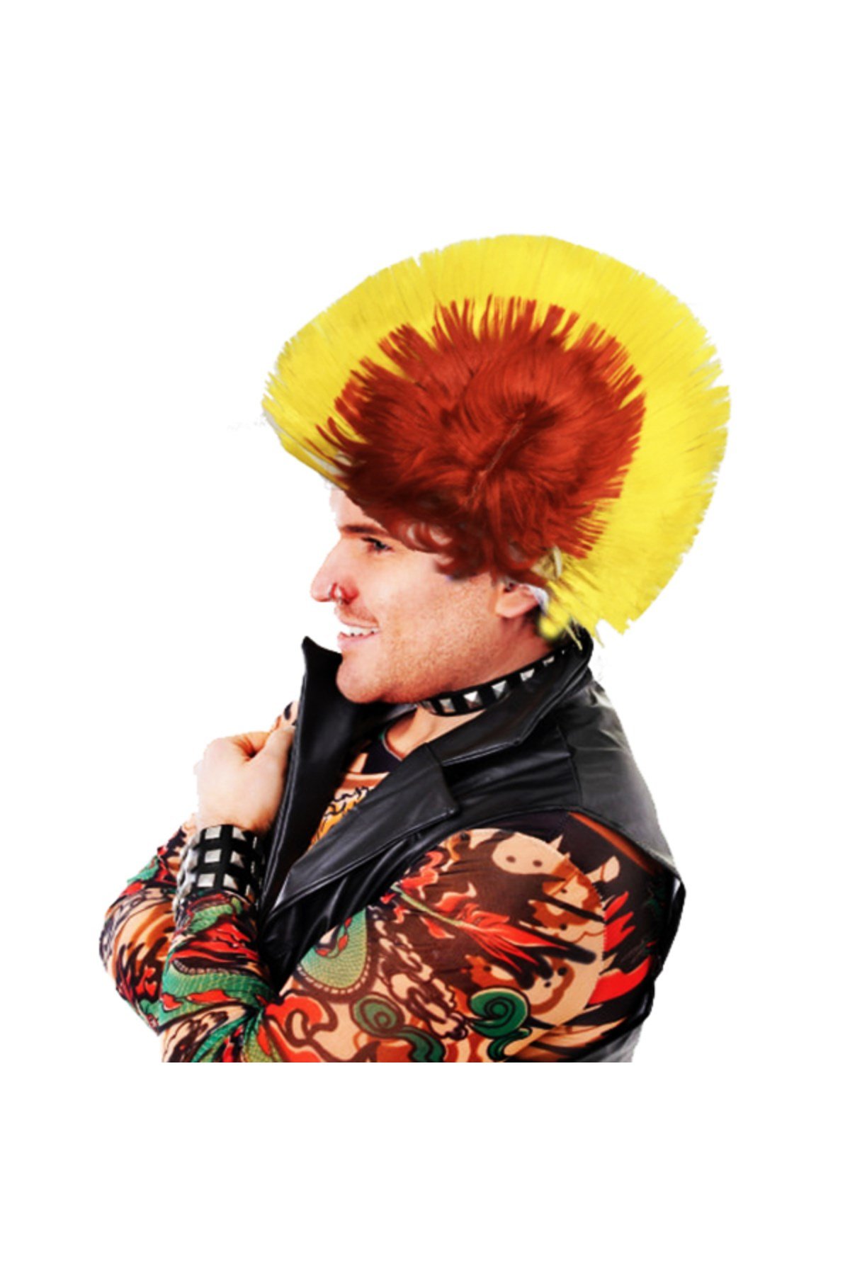 Mohican Mohawk Punk Peruk - 70 li 80 li Yıllar Peruk Model 11