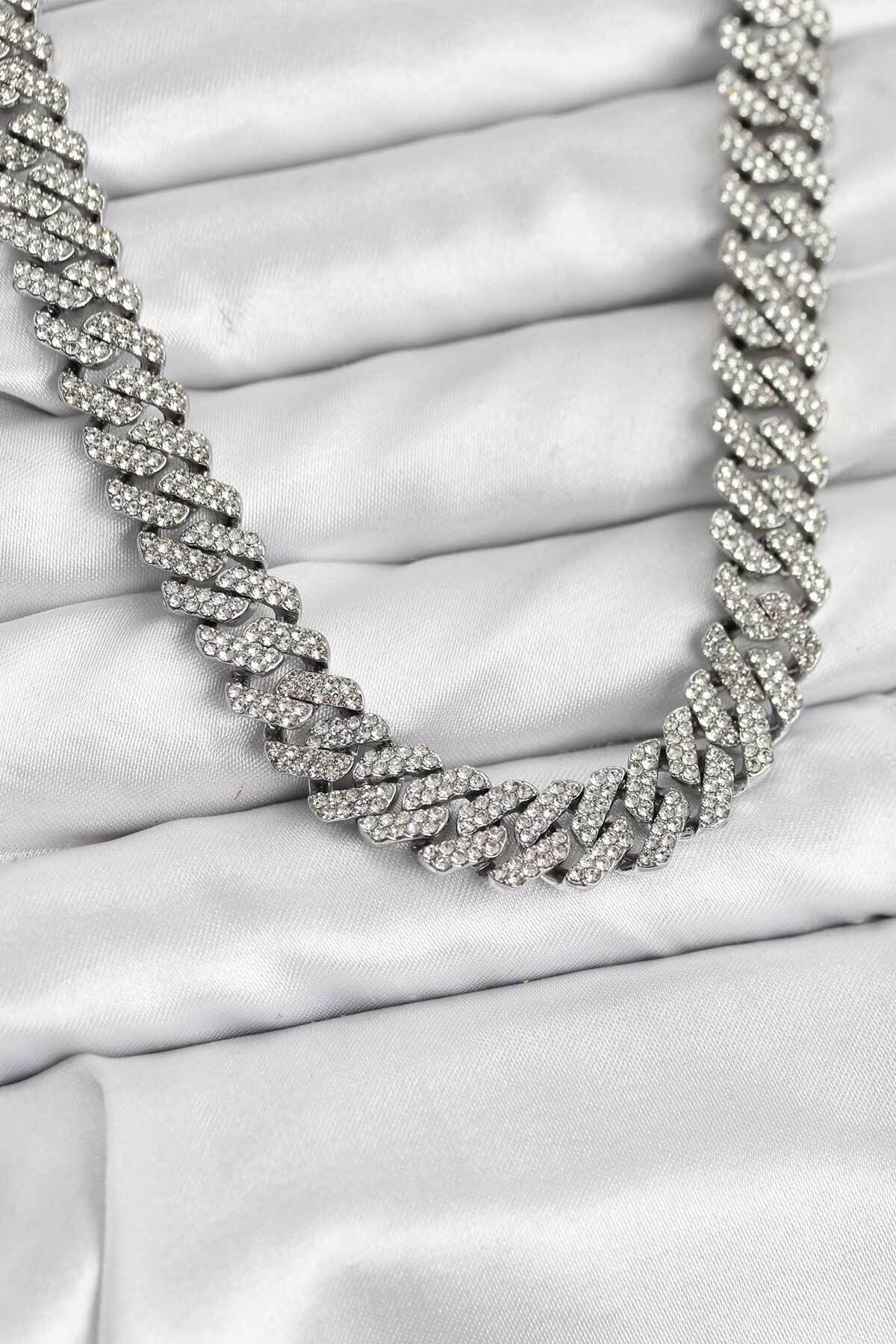 Pirinç Cuba Chain Gurmet Model Kolye