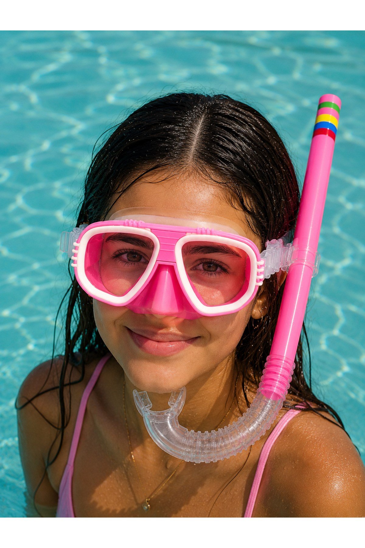 Unisex Dalış Seti Şnorkel & Gözlük Maske Tatil Havuz Deniz Yüzme 7 Yaş Ve Üzeri