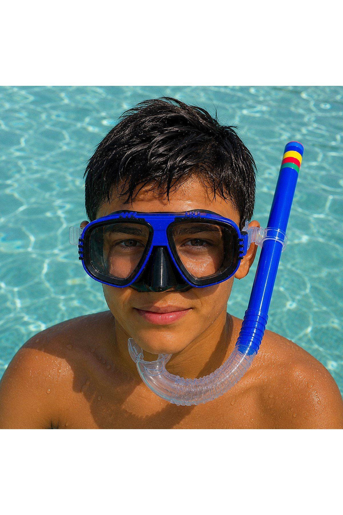 Unisex Dalış Seti Şnorkel & Gözlük Maske Tatil Havuz Deniz Yüzme 7 Yaş Ve Üzeri