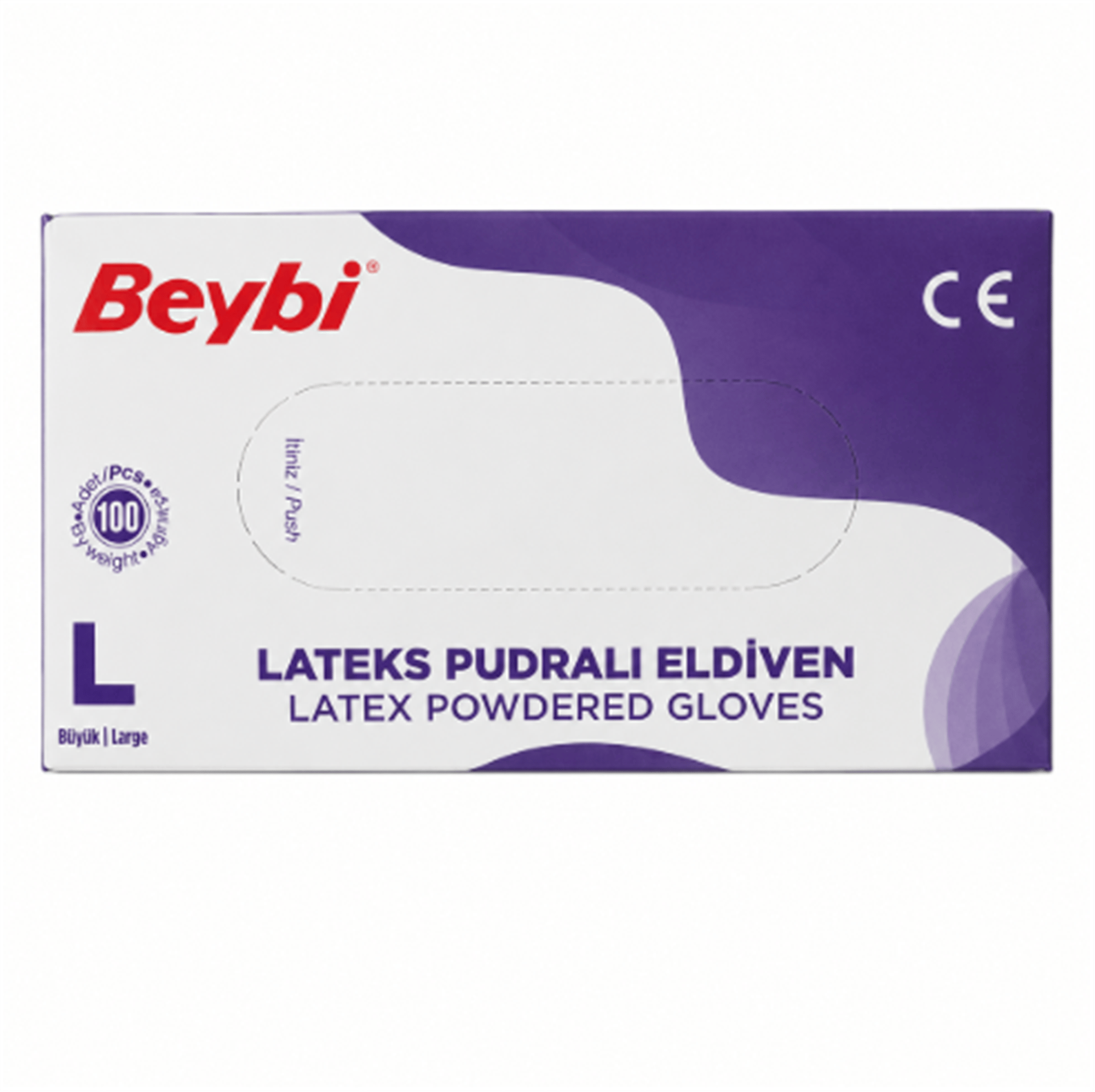 Beybi Lateks Eldiven Pudralı Large 100'lü