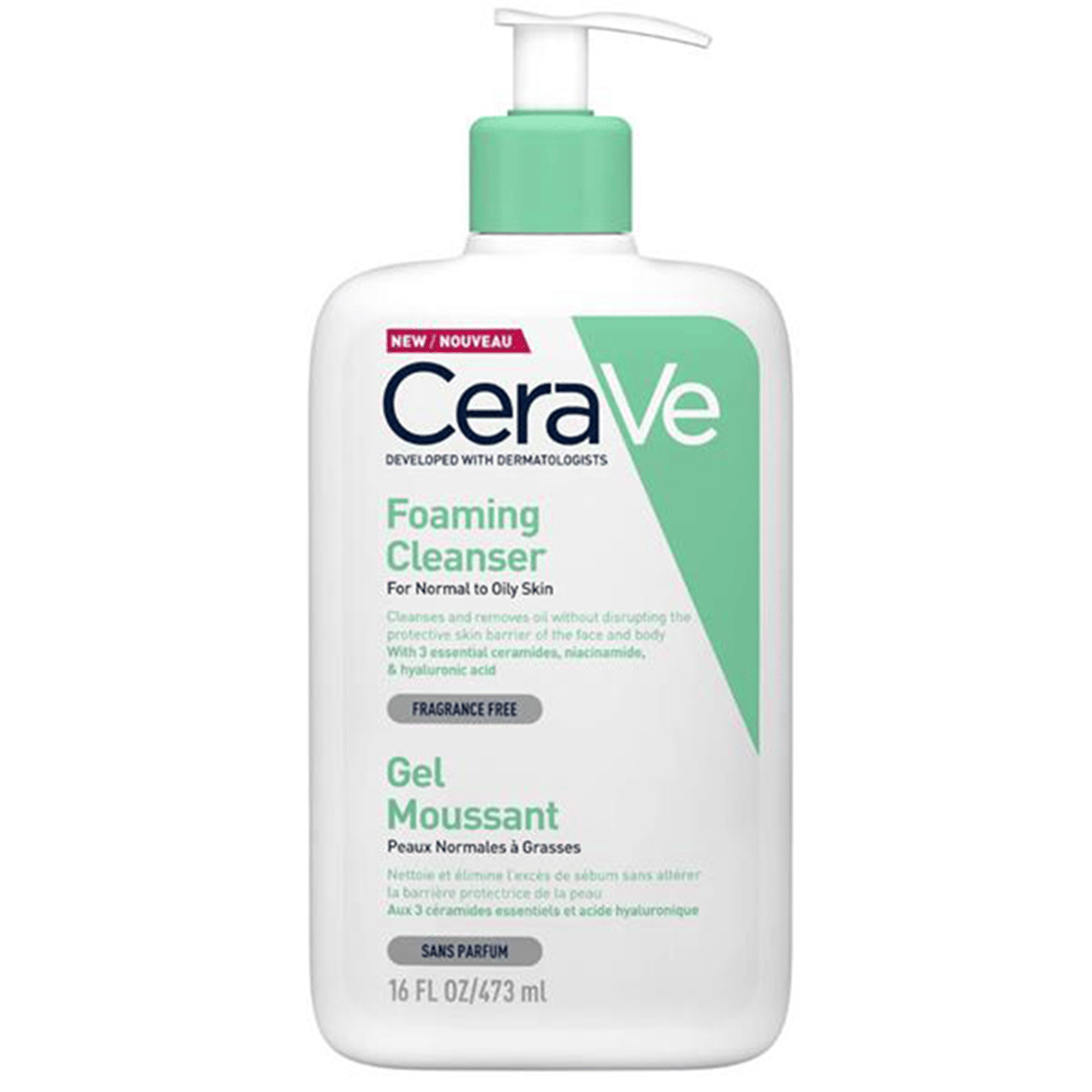 Cerave Normal Ve Yağlı Ciltler İçin Köpüren Temizleyici 473 ml 