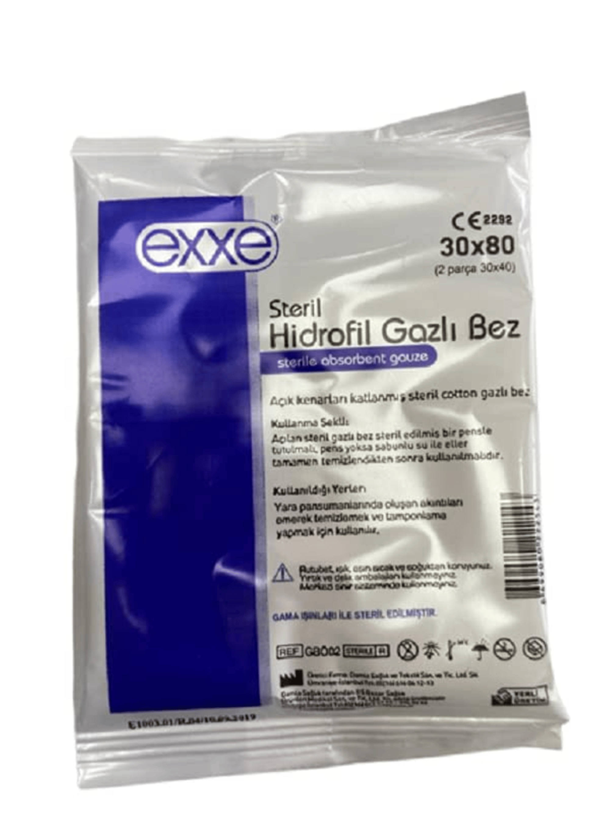 Exxe Gazlı Bez 30 cm x 80 cm (2 Parça 30x40)