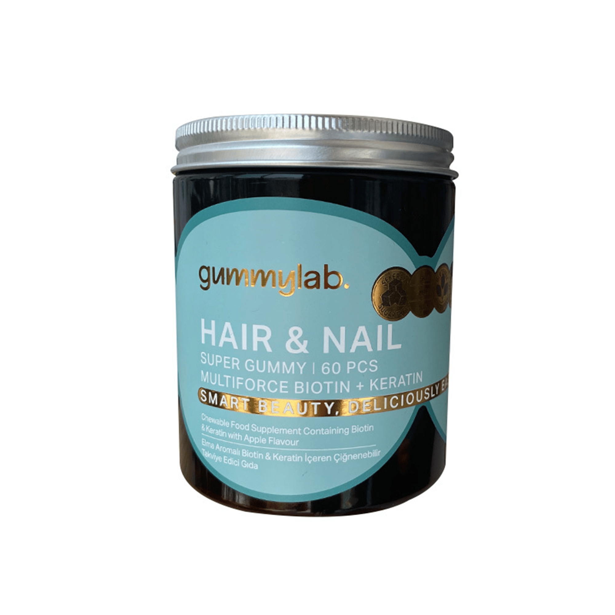 Gummy Lab Hair & Nail Elma Aromalı 60 Gummies