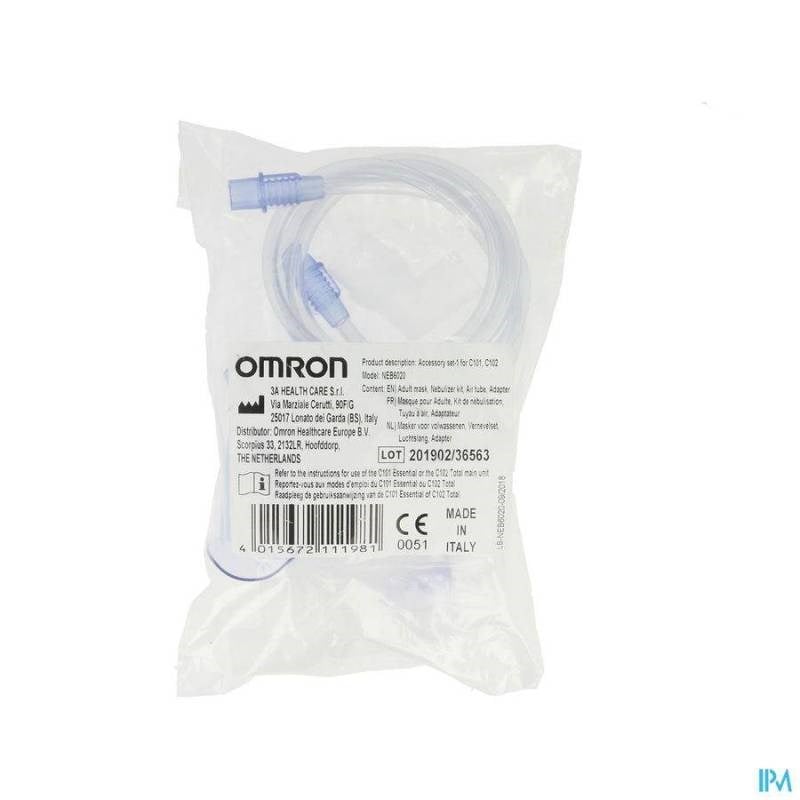 Omron Nebulizatör Kit Set Yetişkin Maske Kit Hava Borusu