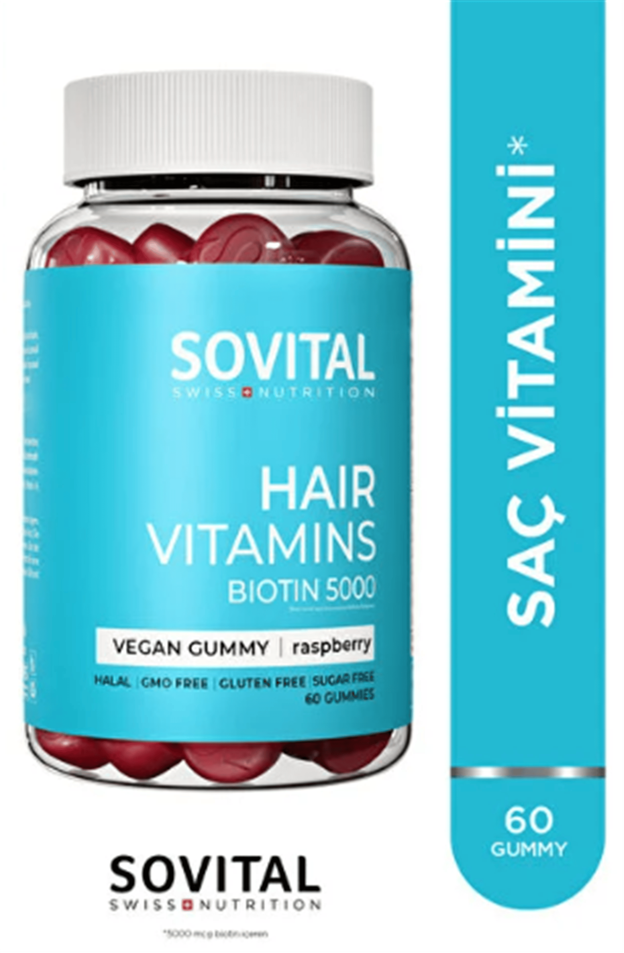 Sovital Hair Vitamins İsviçre Patentli 60 Gummies