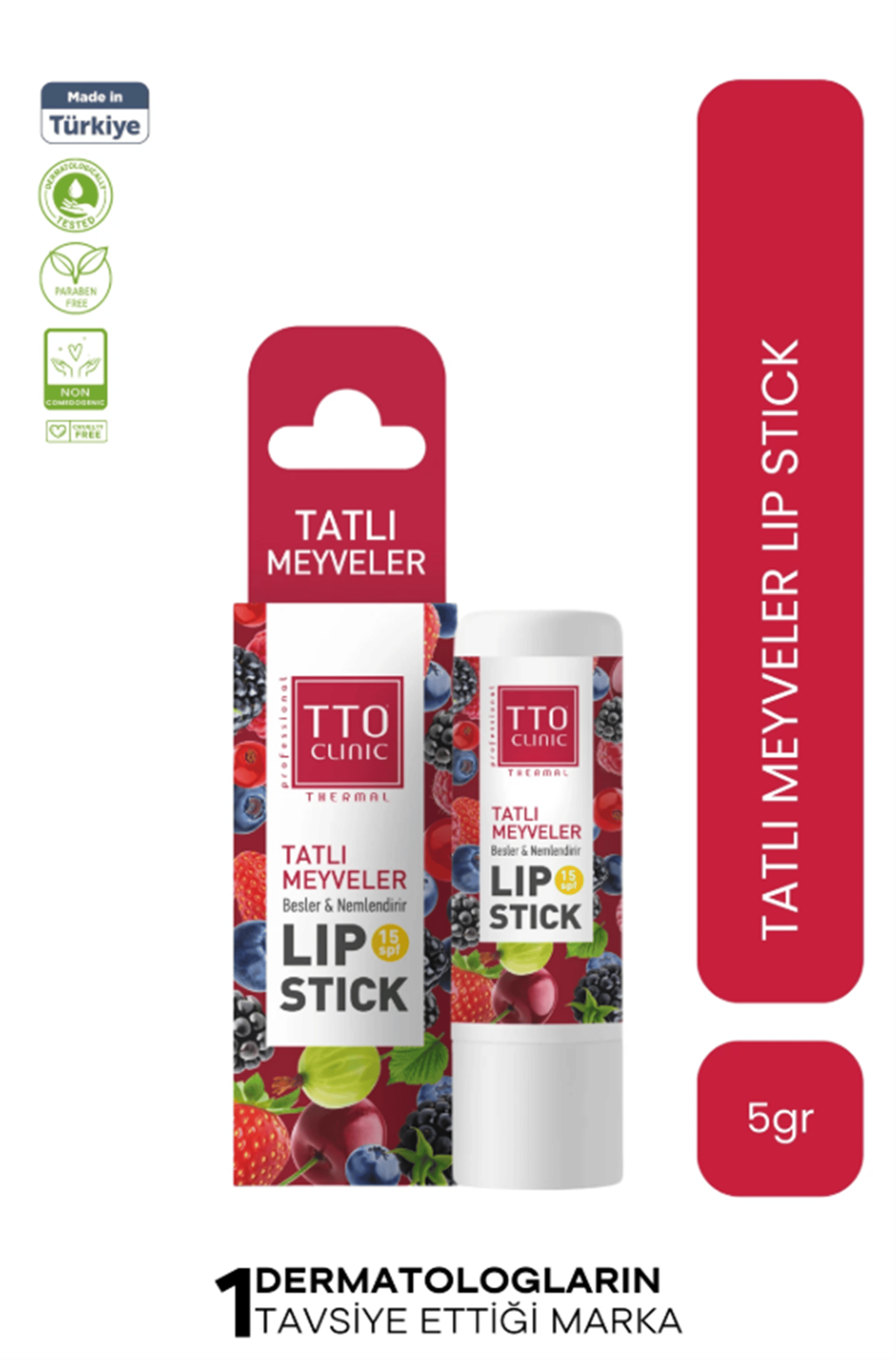 TTOClinic Thermal Lip Stick Tatlı Meyveler SPF15+ 5 gr