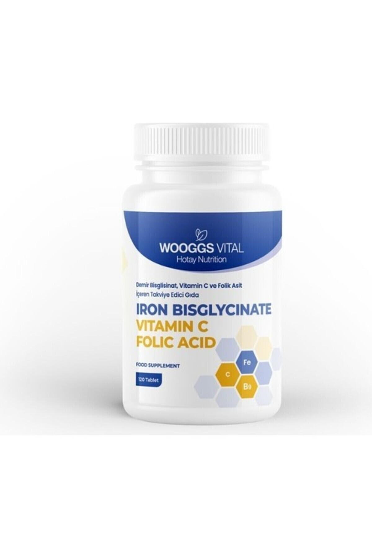 Wooggs Vital Iron Bisglycinate Vitamin C İteg 120 Tablet