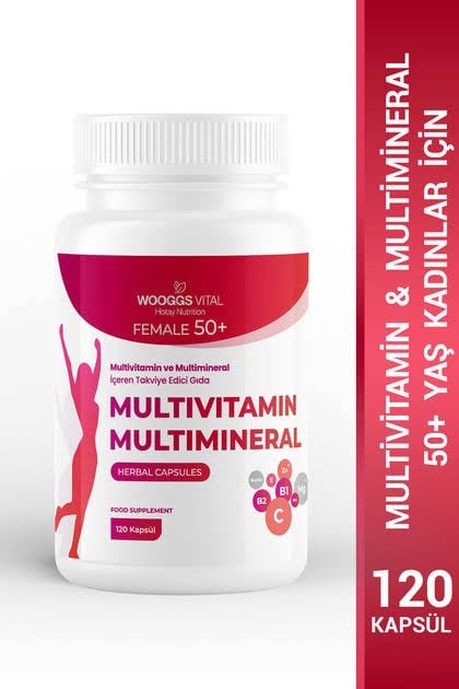 Wooggs Vital Multivitamin ve Multimineral Female 50+ İteg 120 Kapsül