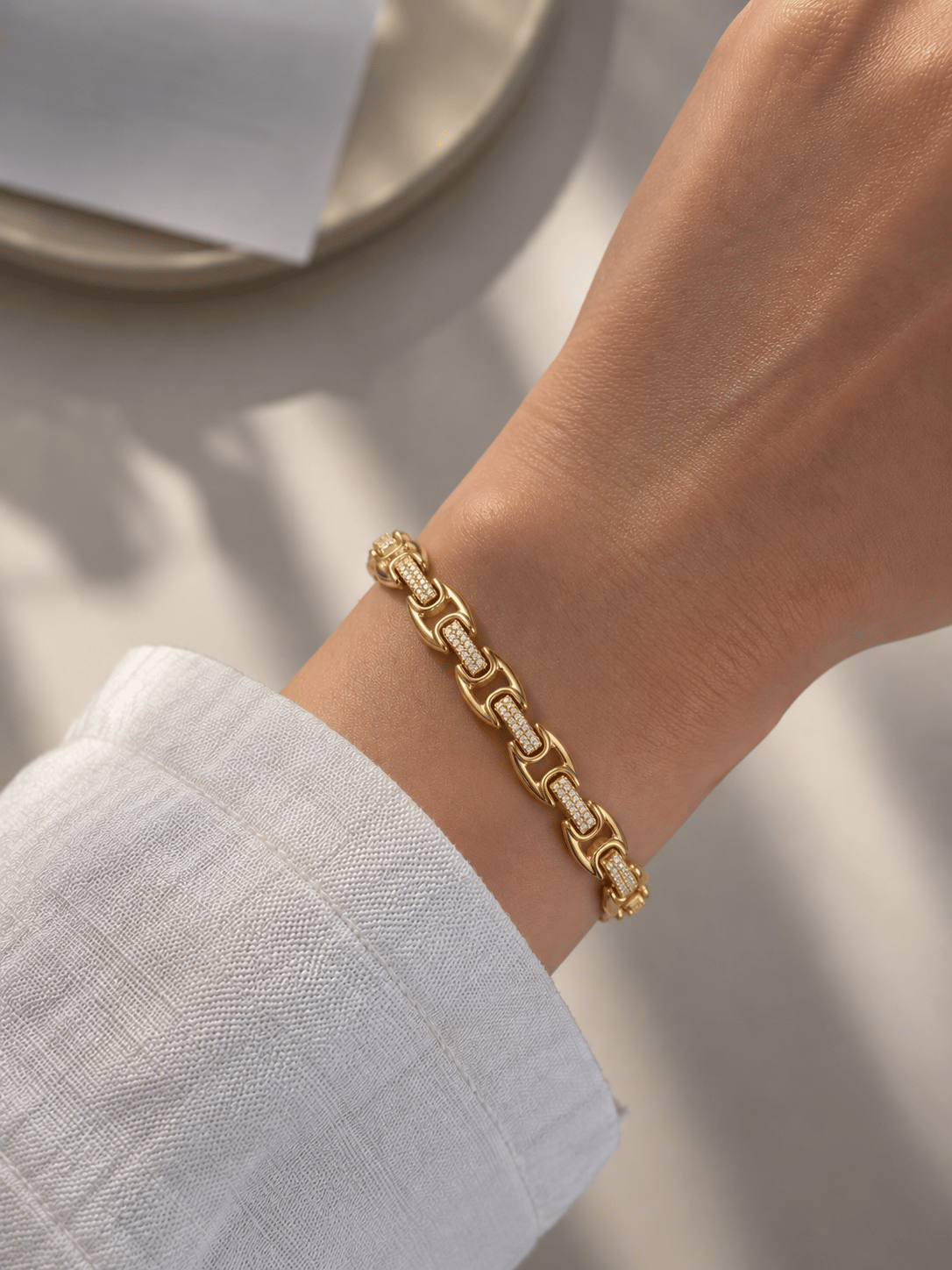 Alessa Işıltılı Gold Bileklik