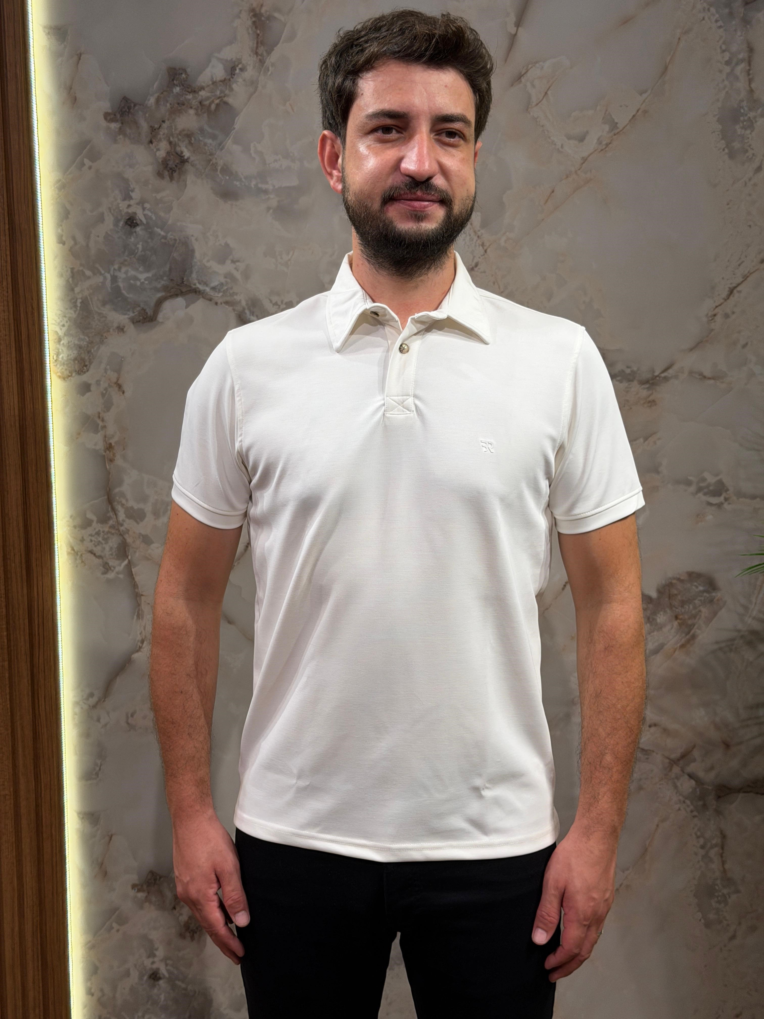 ERKEK BEYAZ POLO YAKA SLİM FİT TİŞÖRT 