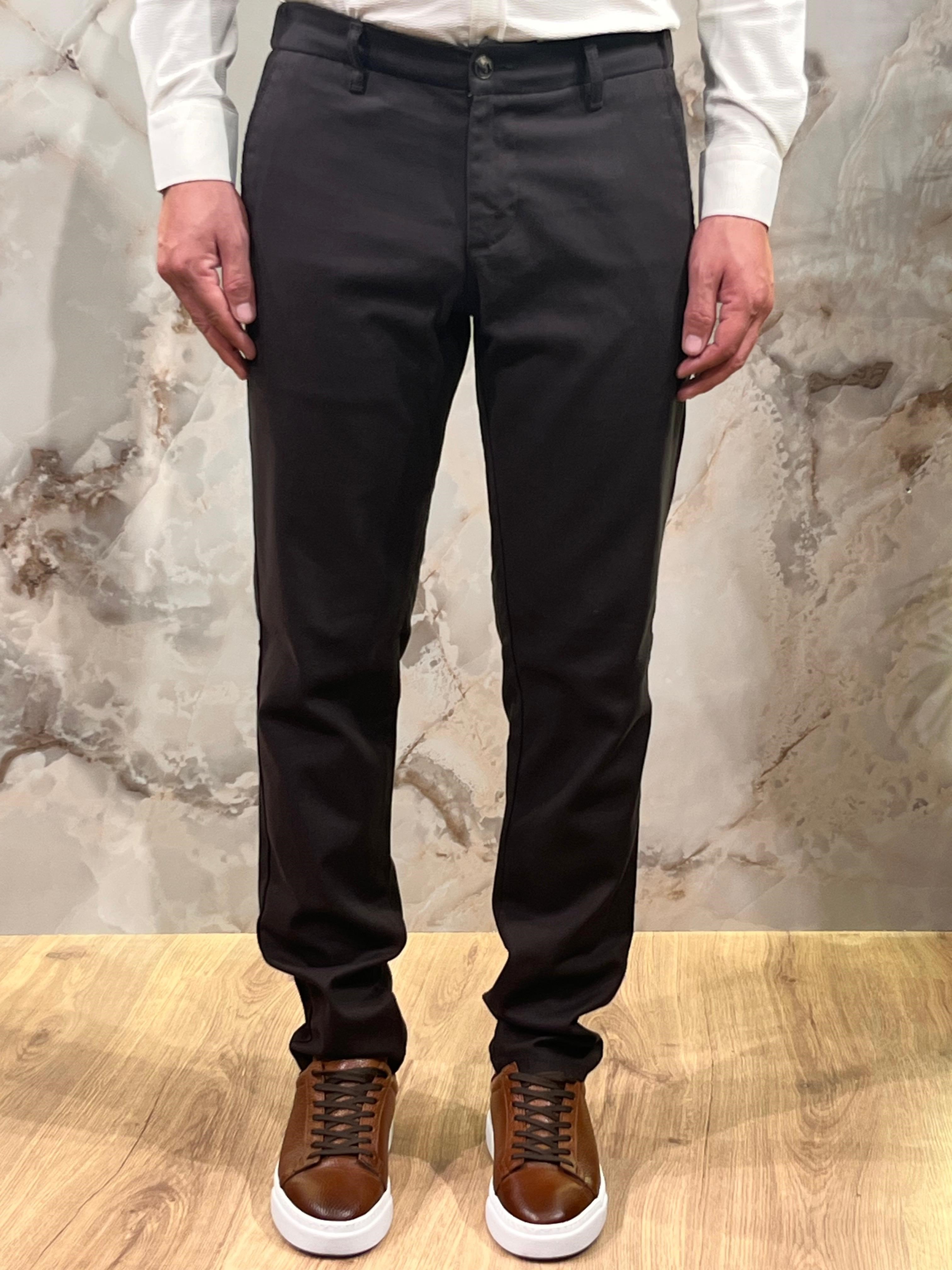 ERKEK SLİM FİT TENCEL KUMAŞ KLASİK PANTOLON | ACI KAHVE