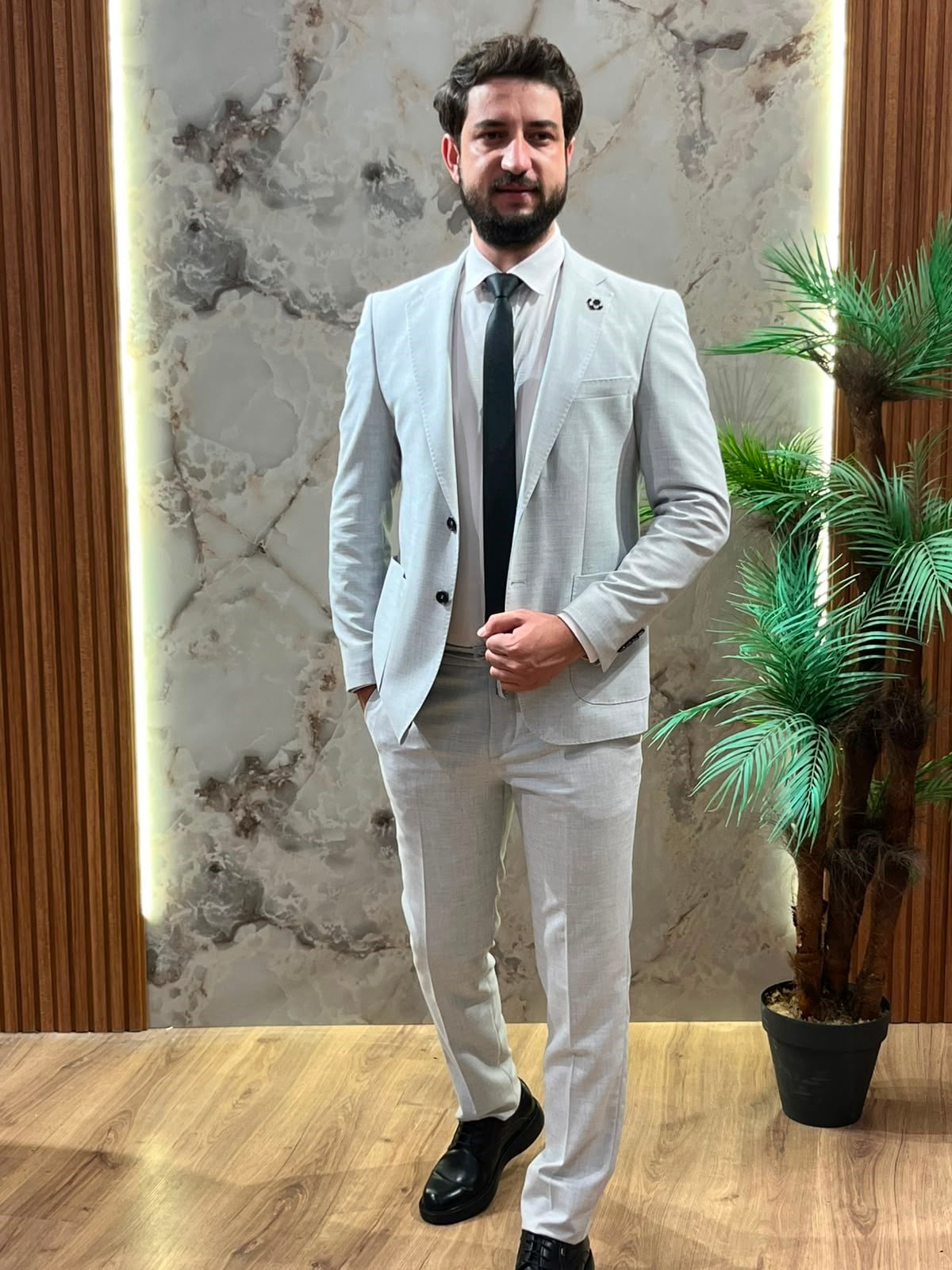 GRİ JOGGER PANTOLON SPOR SLİMFİT TAKIM ELBİSE