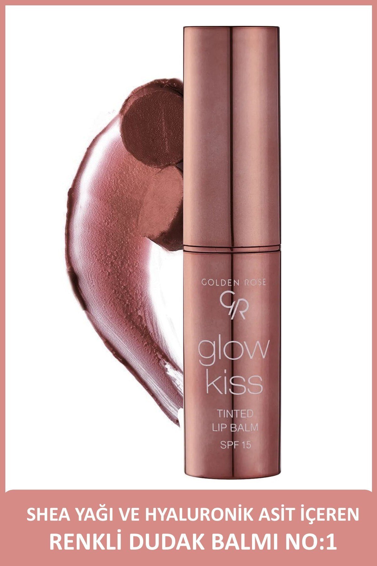 Glow Kiss Tinted Lip Balm SPF15 Shea & Hyaluronik Asitli Renkli Dudak Balmı -01 Vanılla 3 g