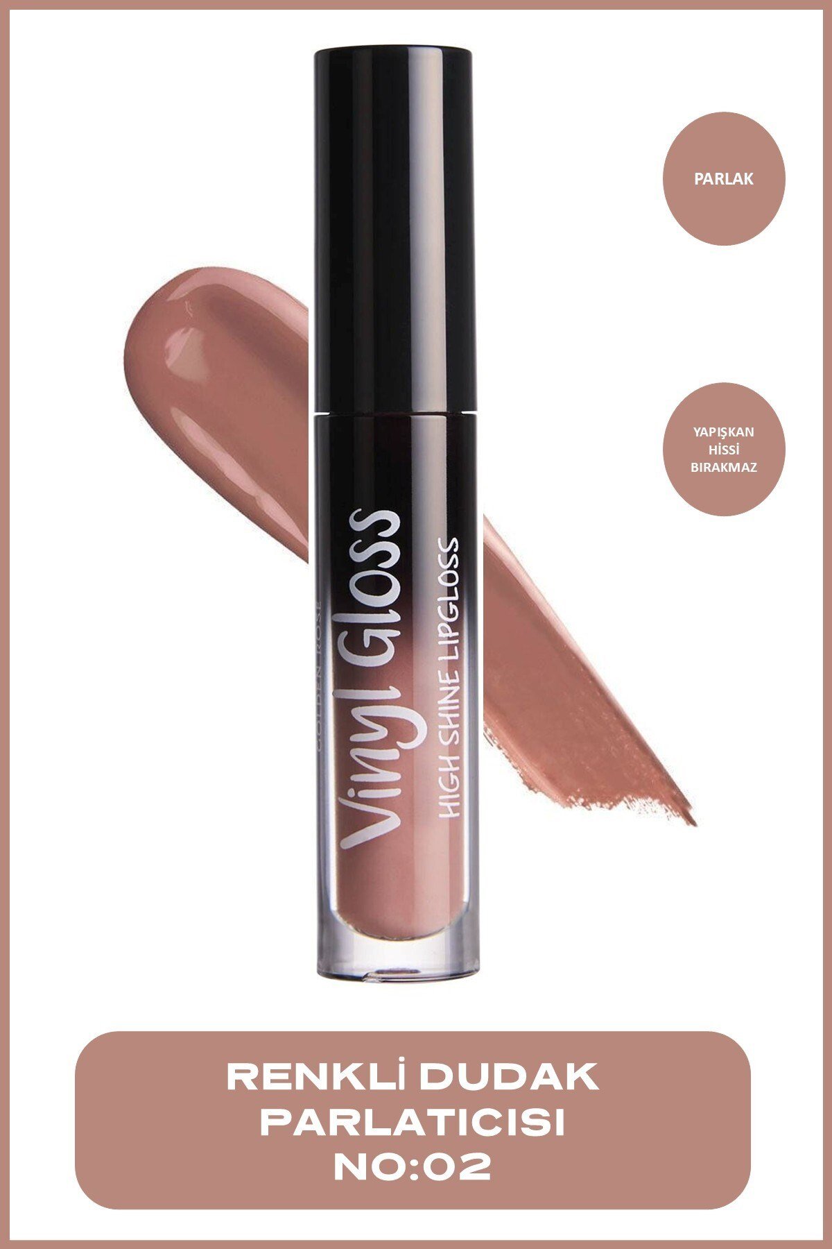 Vinyl Gloss High Shine Lipgloss 02 Ultra Parlak Dudak Parlatıcısı 4,5 ml