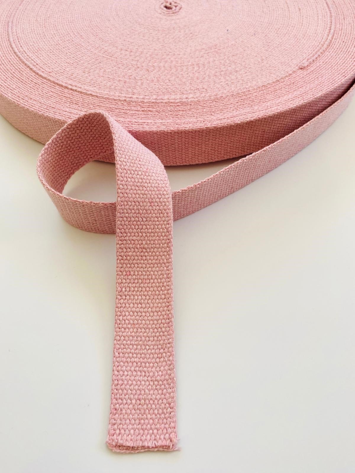 1 Metre Eni 3 Cm Pamuklu Pembe Kolon