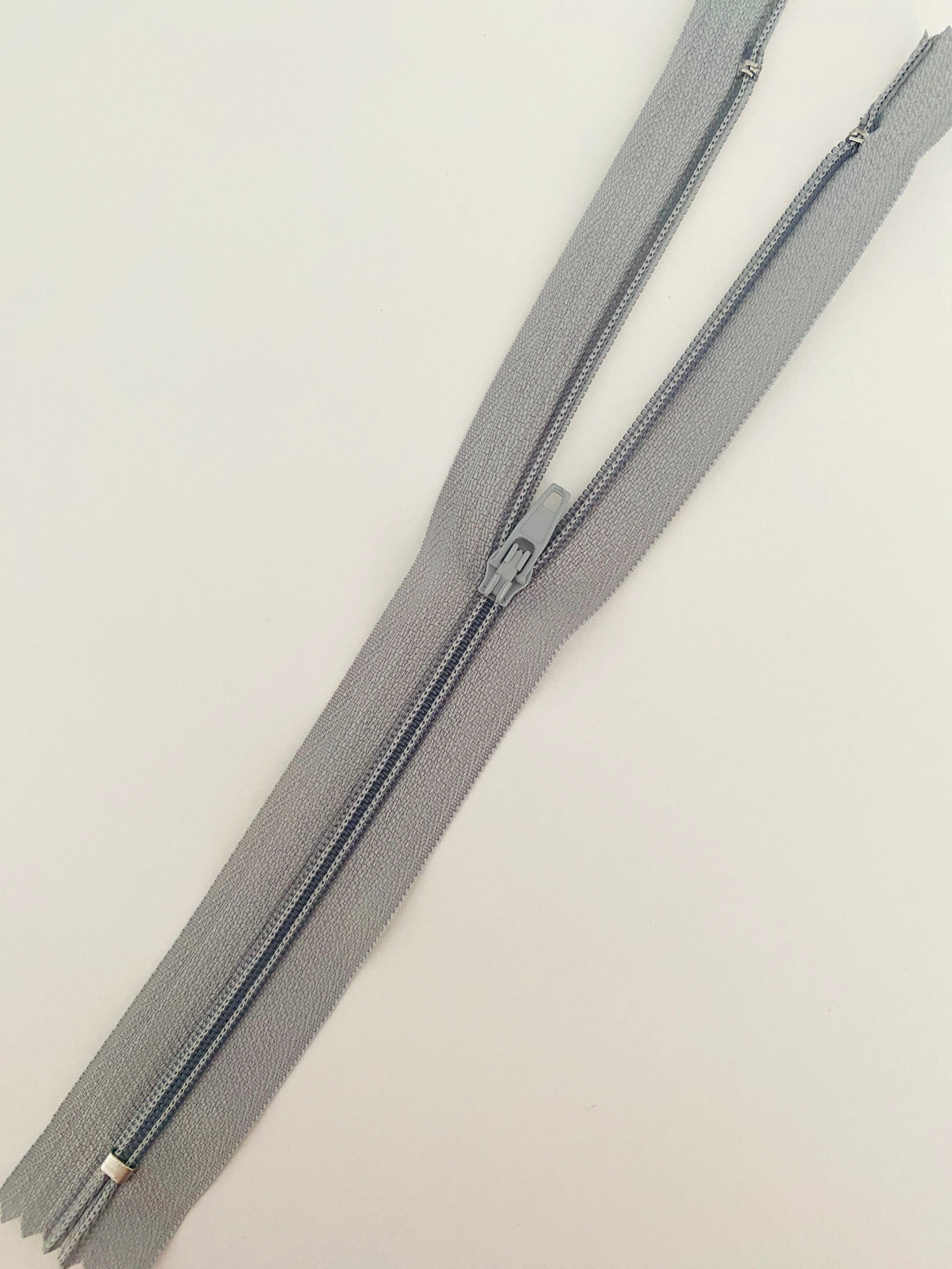 18 Cm Klasik Gri Fermuar
