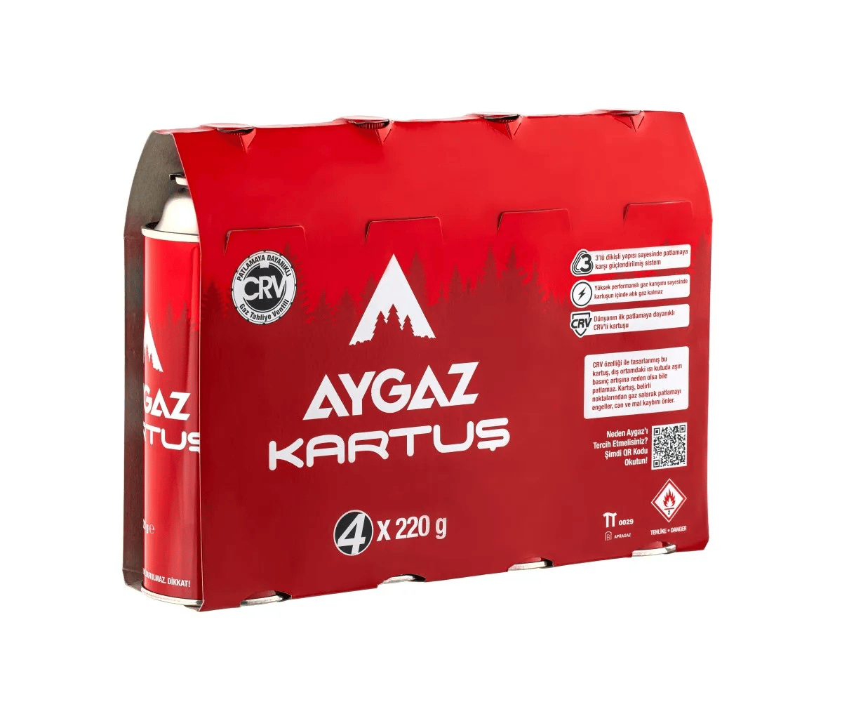 Aygaz Dik Kartuş 220GR*4 Adet 