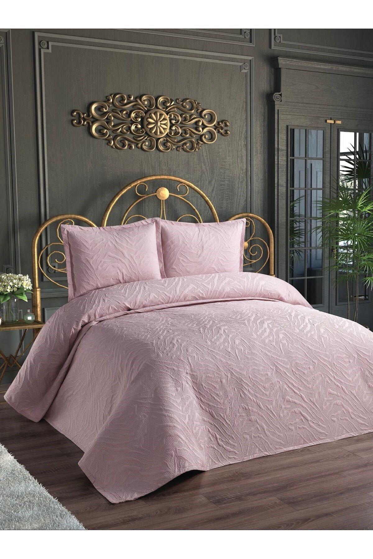 Çift Kişilik 3 Parça Jelatinde Microfiber Yatak Örtüsü Seti - 235x250 cm