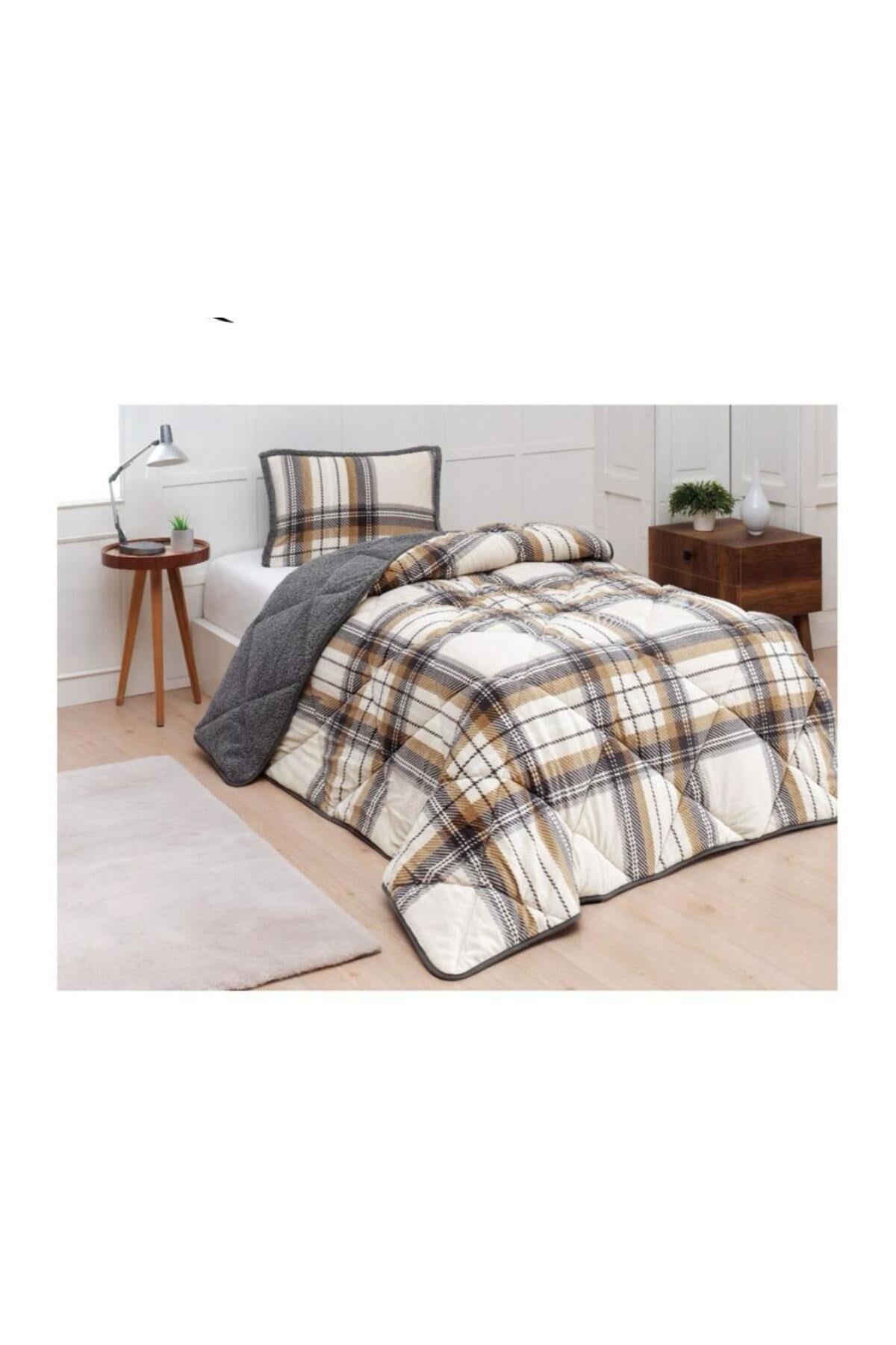 Comforter Tek Kişilik Yorgan Set Volenta Gri