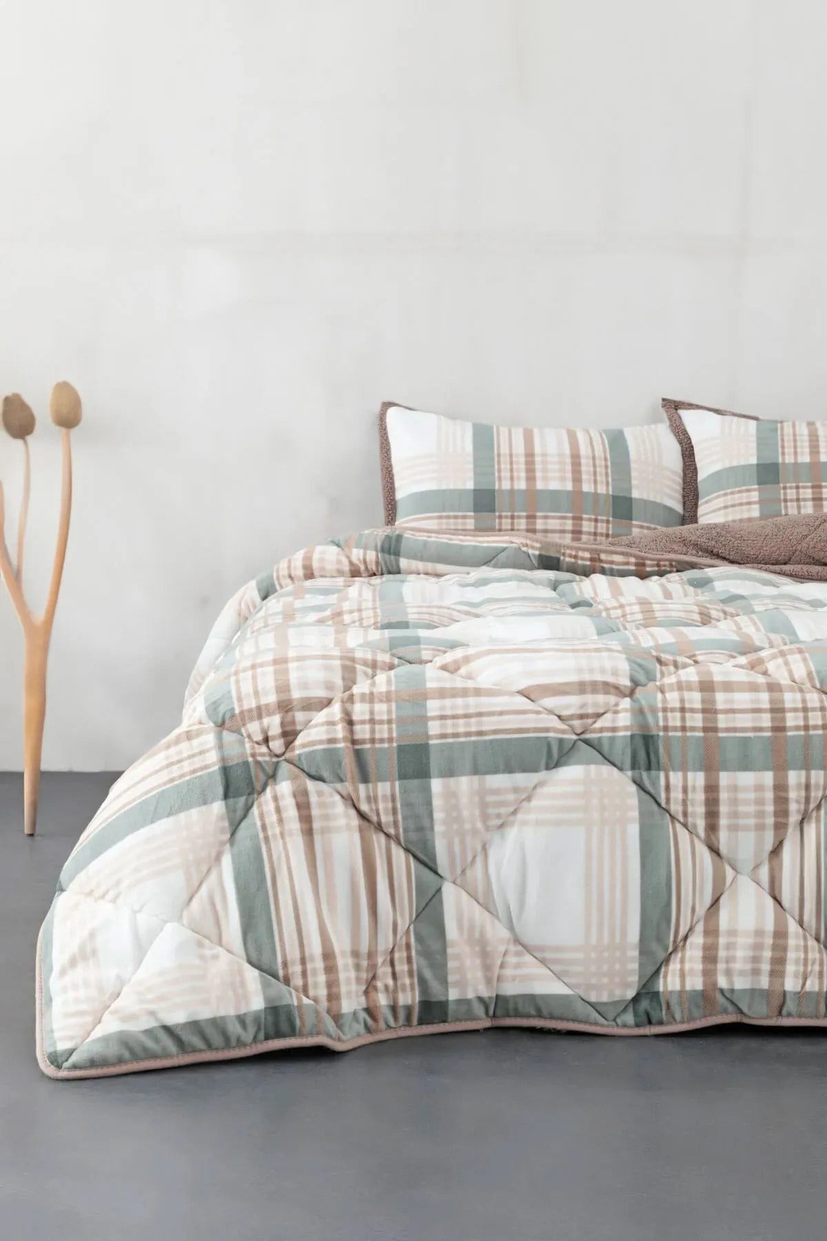 Comforter Tek Kişilik Yorgan Seti - Wera Yeşil (İÇ ELYAFI KREM YENİ ÜRÜN)