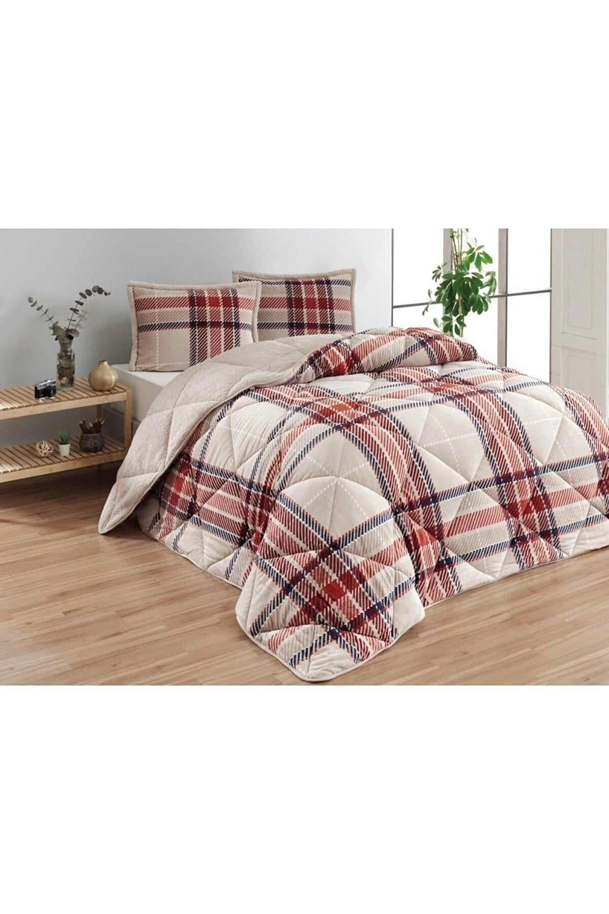 Comforter Tek Kişilik Yorgan Seti Wera Kırmızı 160X240