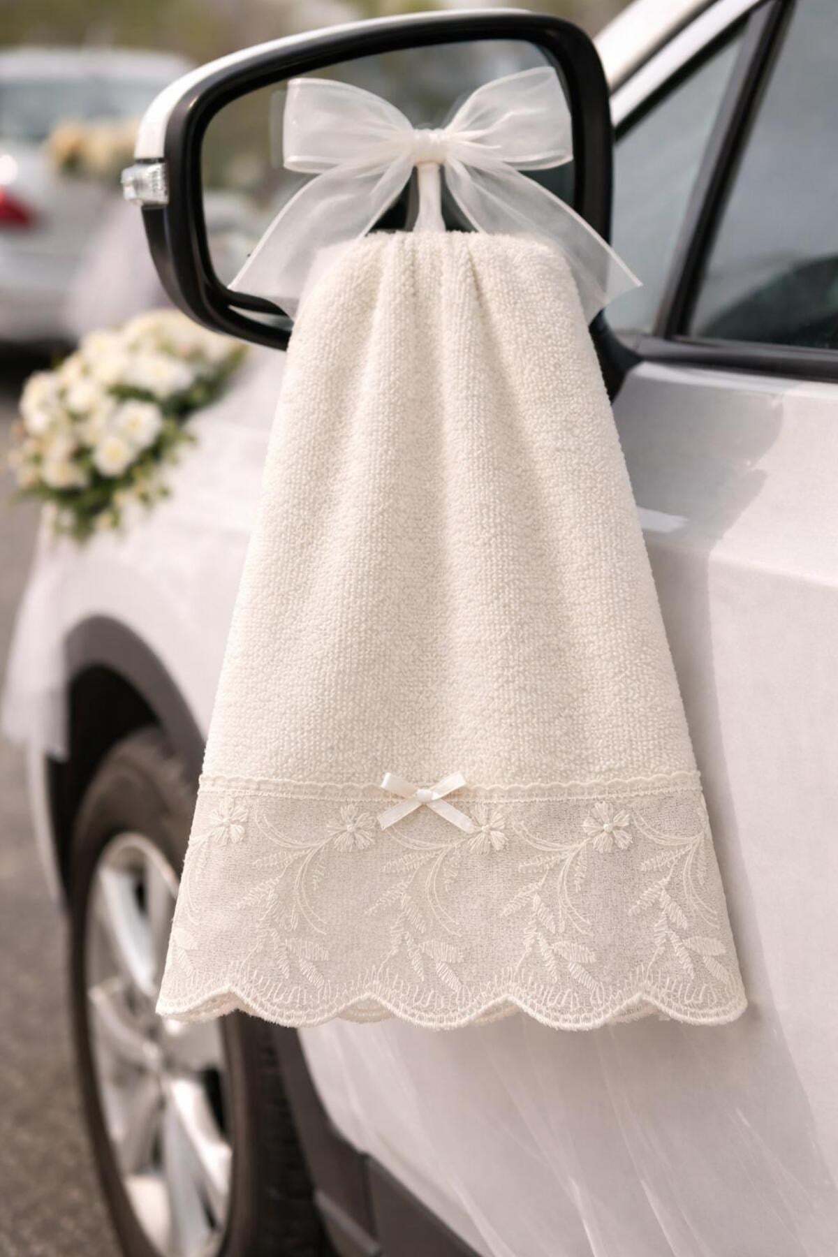 Dantelli Bukle Düğüncü Havlu Seti | 12 Adet | 40x75 cm | 1200 gr | Yumuşak Dokulu | Hediyelik & Dağıtmalık