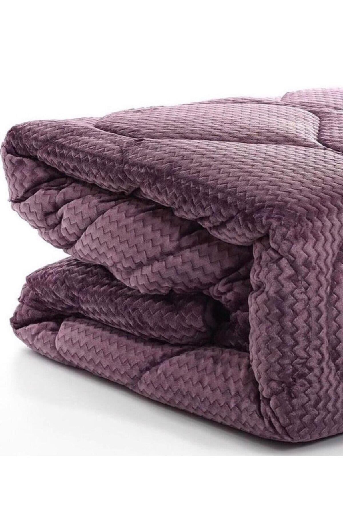 Fashion Microfiber Tek Kişilik Yorgan Mürdüm