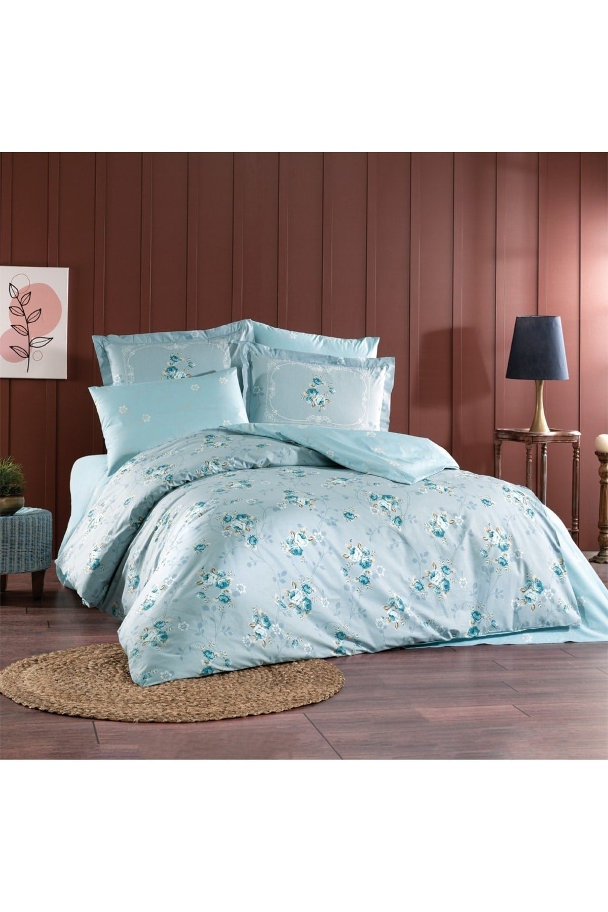 Hobby Çift Kiş. Poplin Nevresim Takımı - Martha Mint