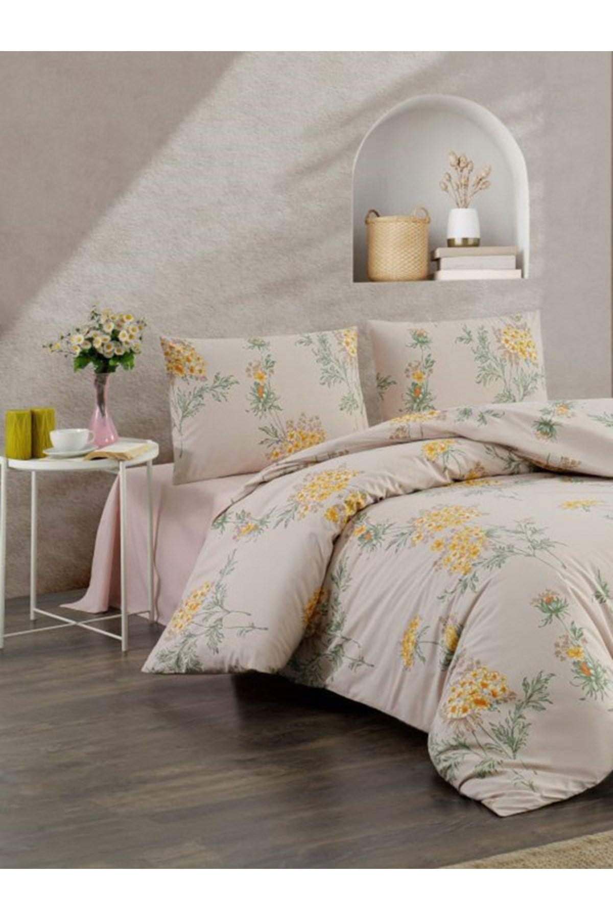 Kristal Ranforce Çift Kişilik Nevresim Takımı | %100 Pamuk | 57 Tel | 4 Parça | Lüks Kutu