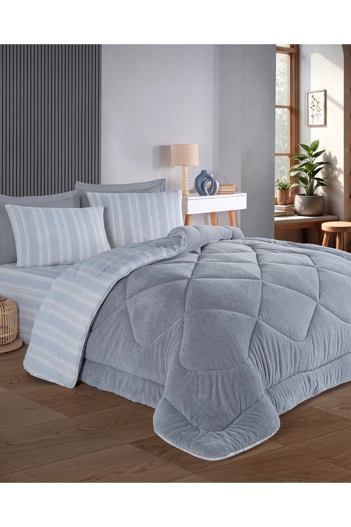 Kristal Soft Relax Çift Kişilik Uyku Seti - Çift Taraflı - Wellsoft Yorgan - Orijinal Çantalı