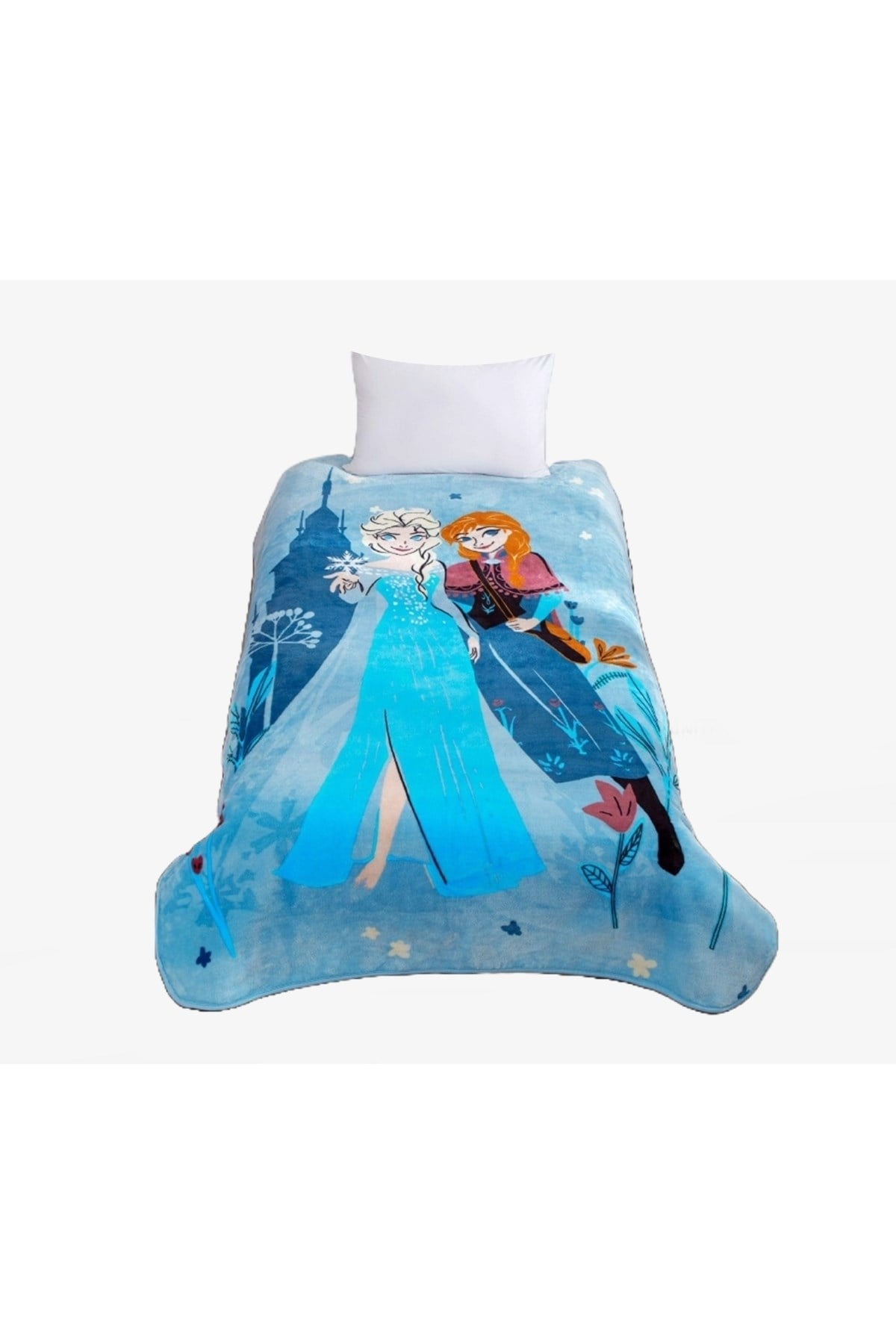 Lisanslı Disney Frozen Flower Power Tek Kişilik Battaniye