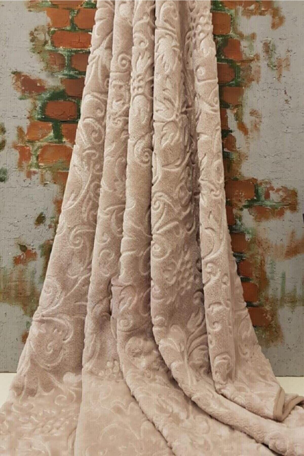 Merinos Elegans Battaniye Çift Kişilik Cappucino