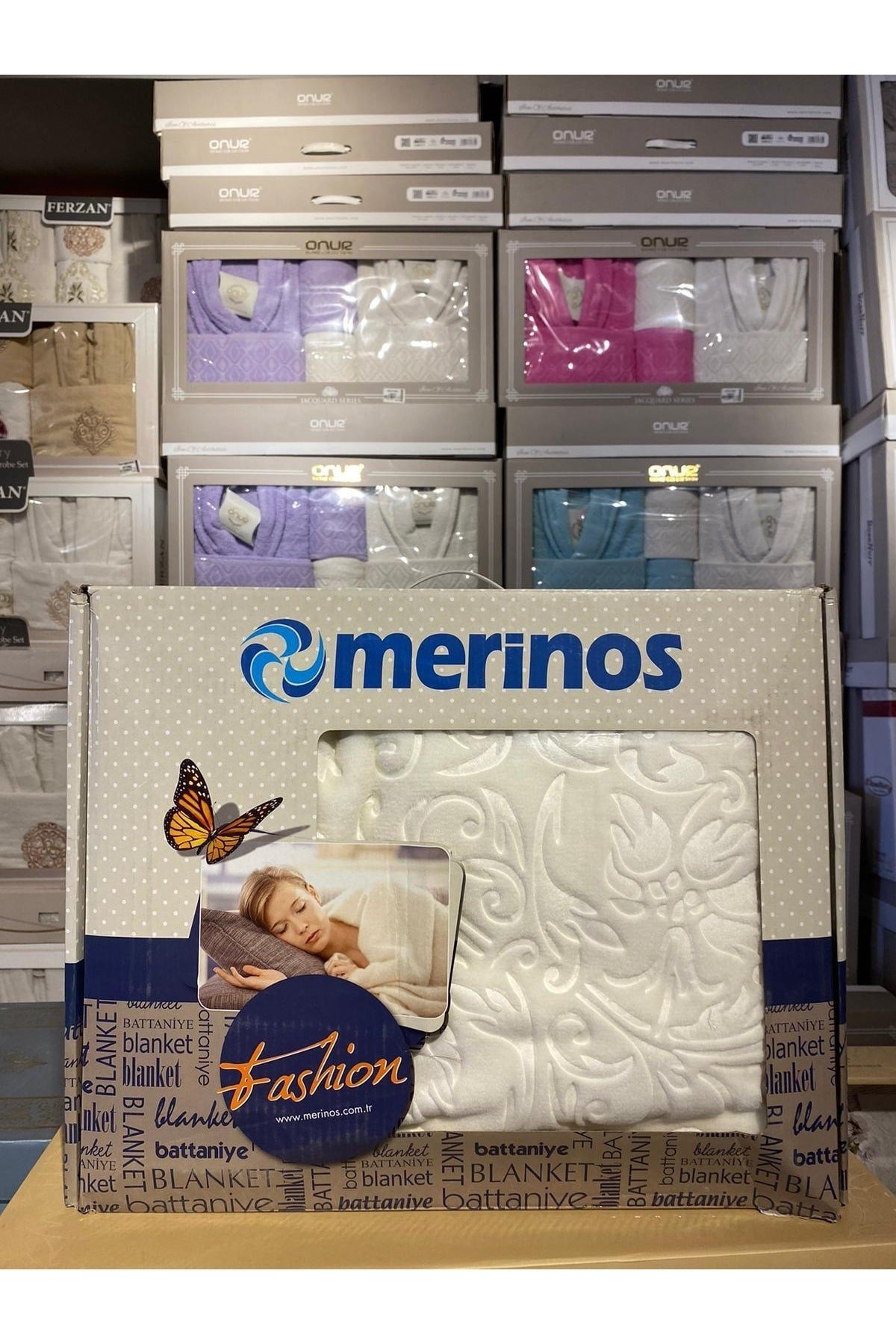 Merinos Fashion Tek Kişilik Battaniye - Kemik