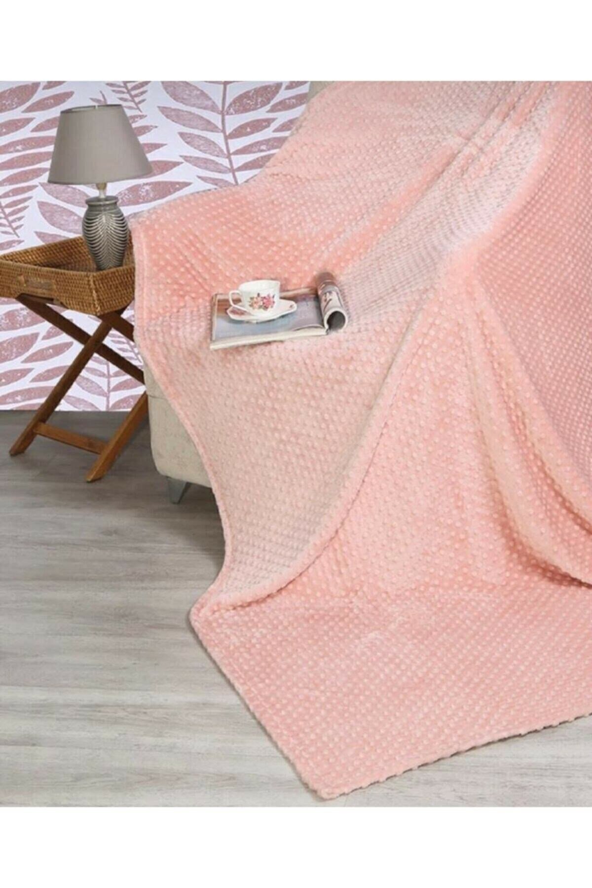 Tek Kişilik Pearl Tomurcuk Battaniye - Pudra