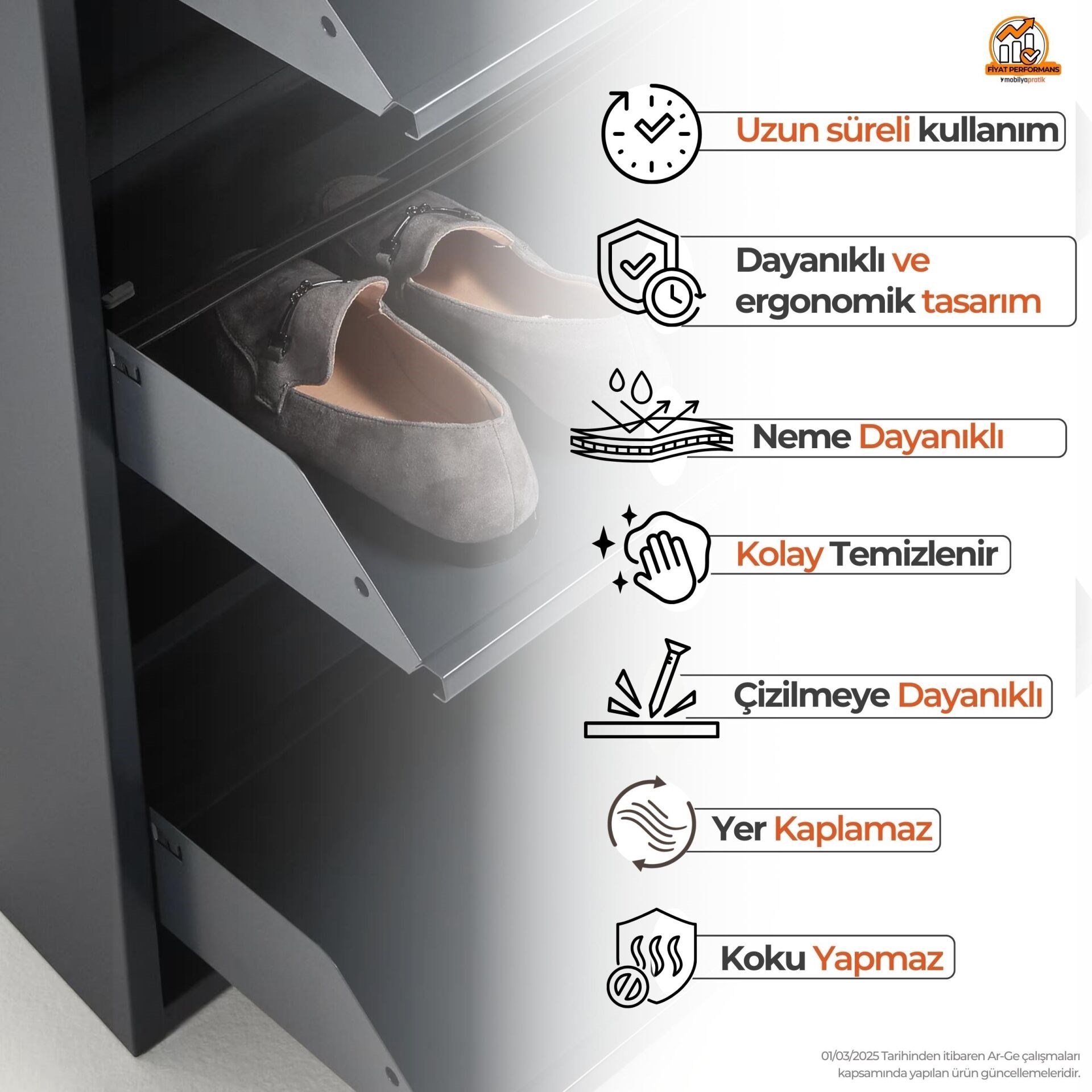 Siyah Metal Ayakkabılık