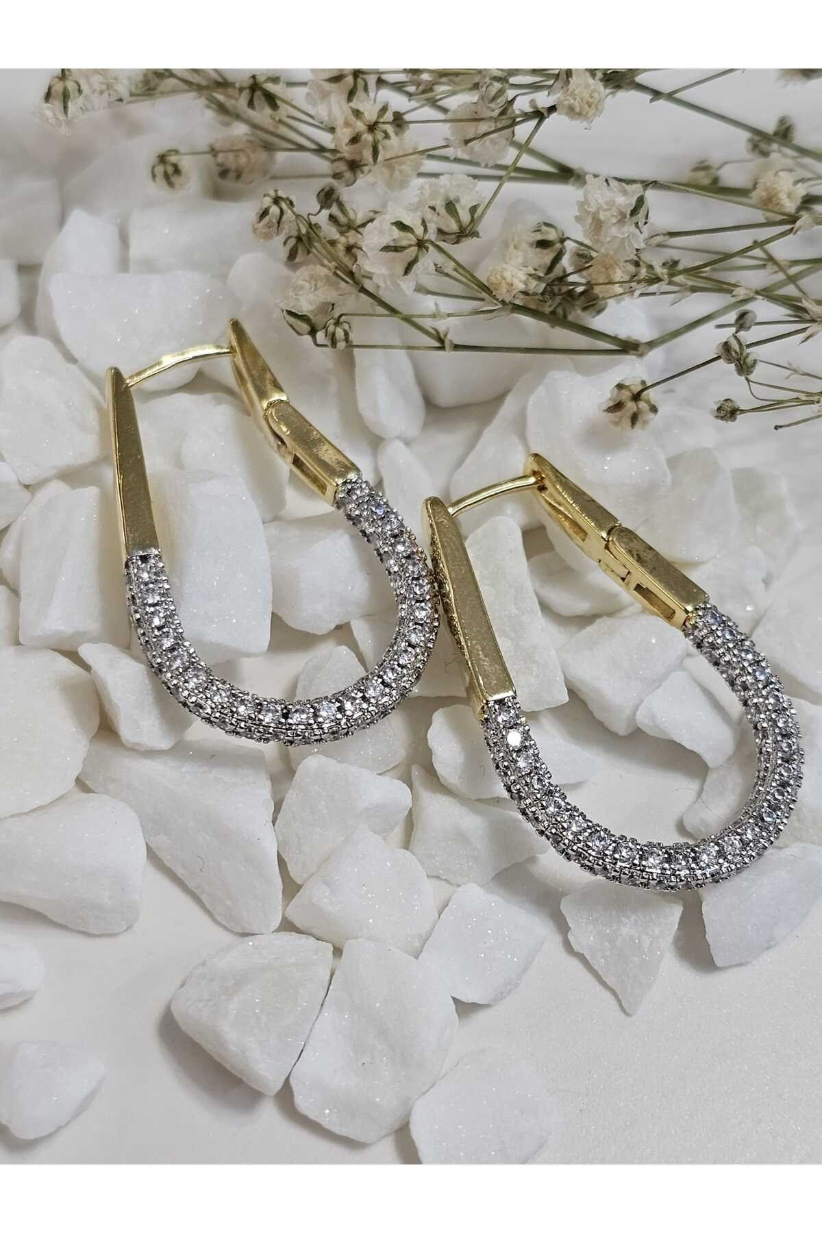 zirkon taşlı marka model vip seri küpe