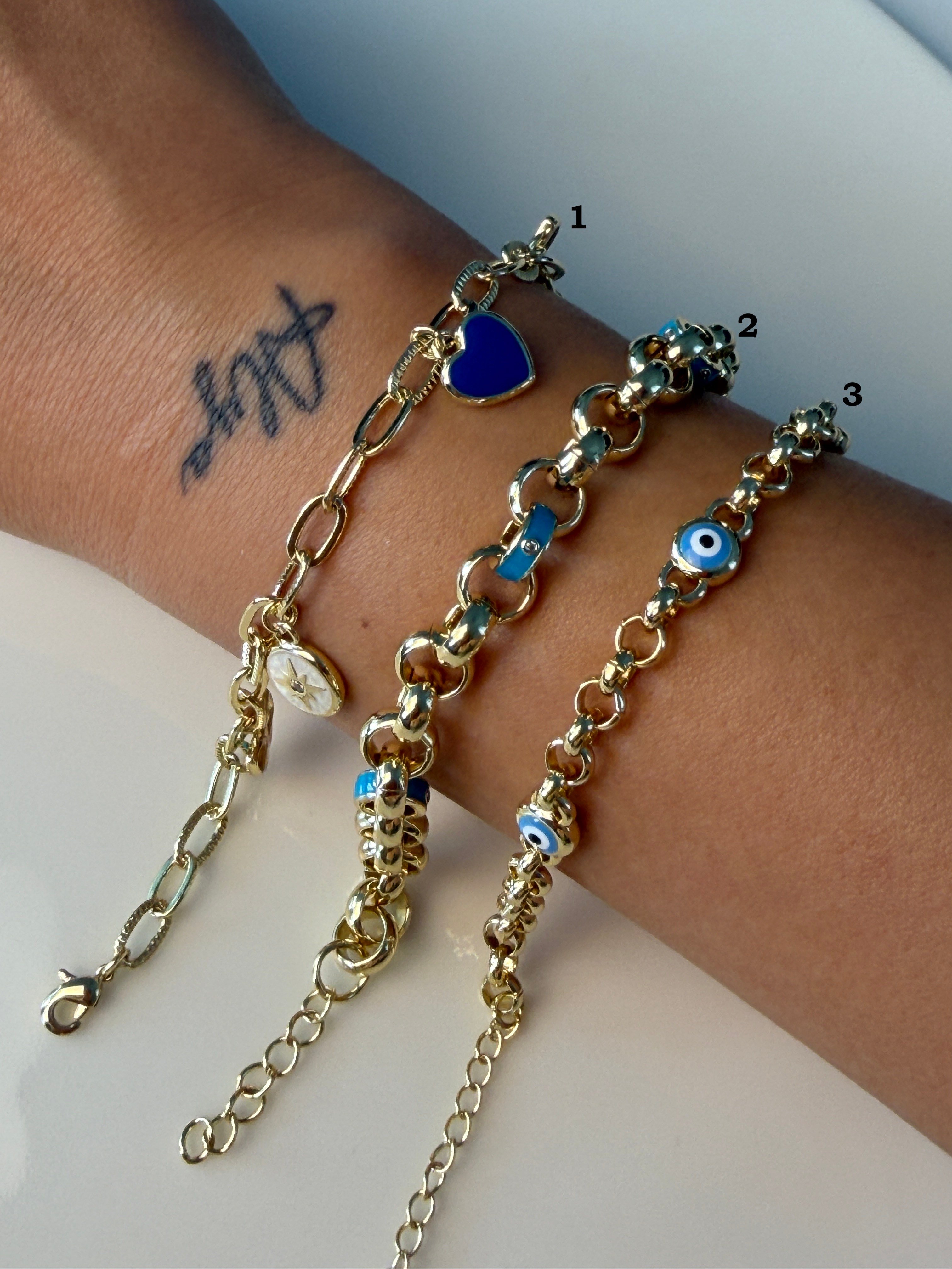 14K Altın Renginde Charm Detaylı Bileklik Modelleri