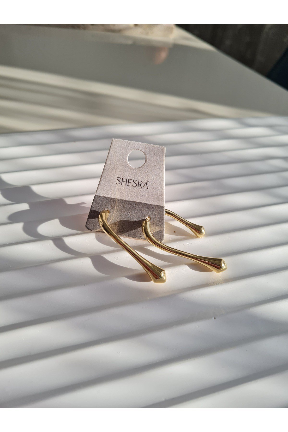 14 K Altın Rengi Sarkıt Model Kadın Çelik Küpe