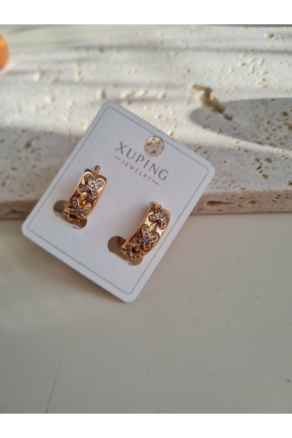 Xuping XX Marka Model Kadın Çelik Küpe