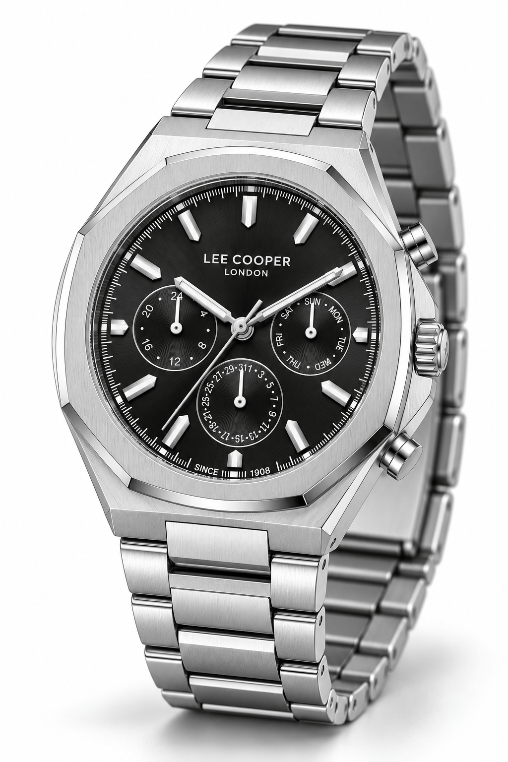 Lee Cooper LC08045.350 Erkek Çelik Kordonlu Quartz Kol Saati