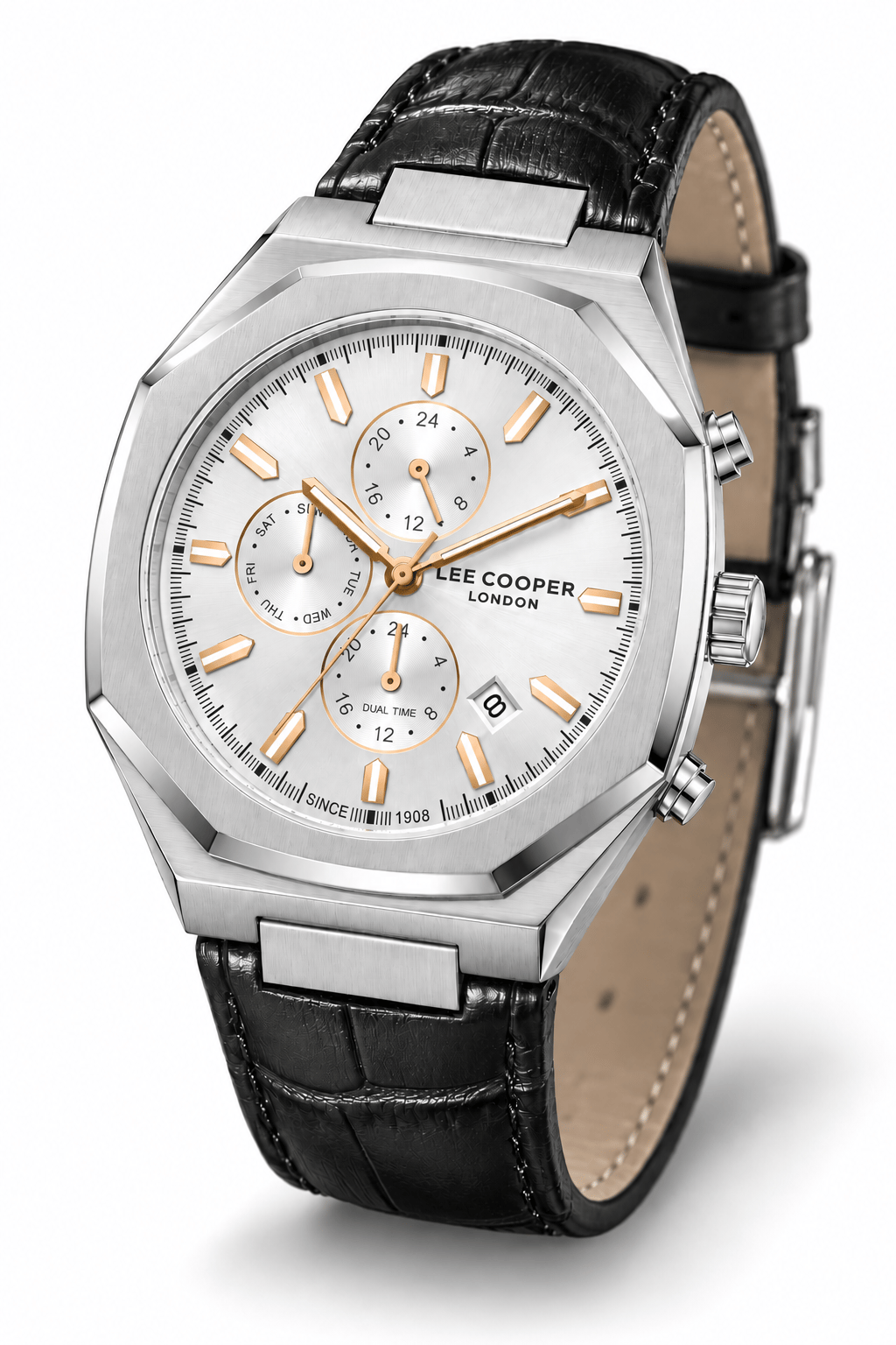 Lee Cooper LC08168.331 Erkek Deri Kordonlu Quartz Kol Saati