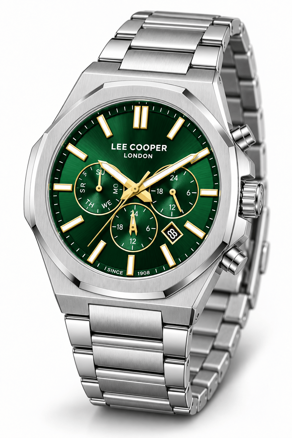Lee Cooper LC08218.370 Erkek Çelik Kordonlu Quartz Kol Saati
